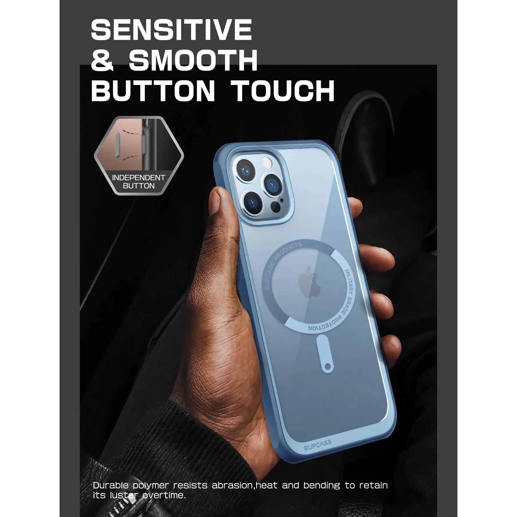 Top Rated iPhone 13 Pro Max 6.7 inch Unicorn Beetle MAG Slim Clear MagSafe Case-Blue  Today Only!