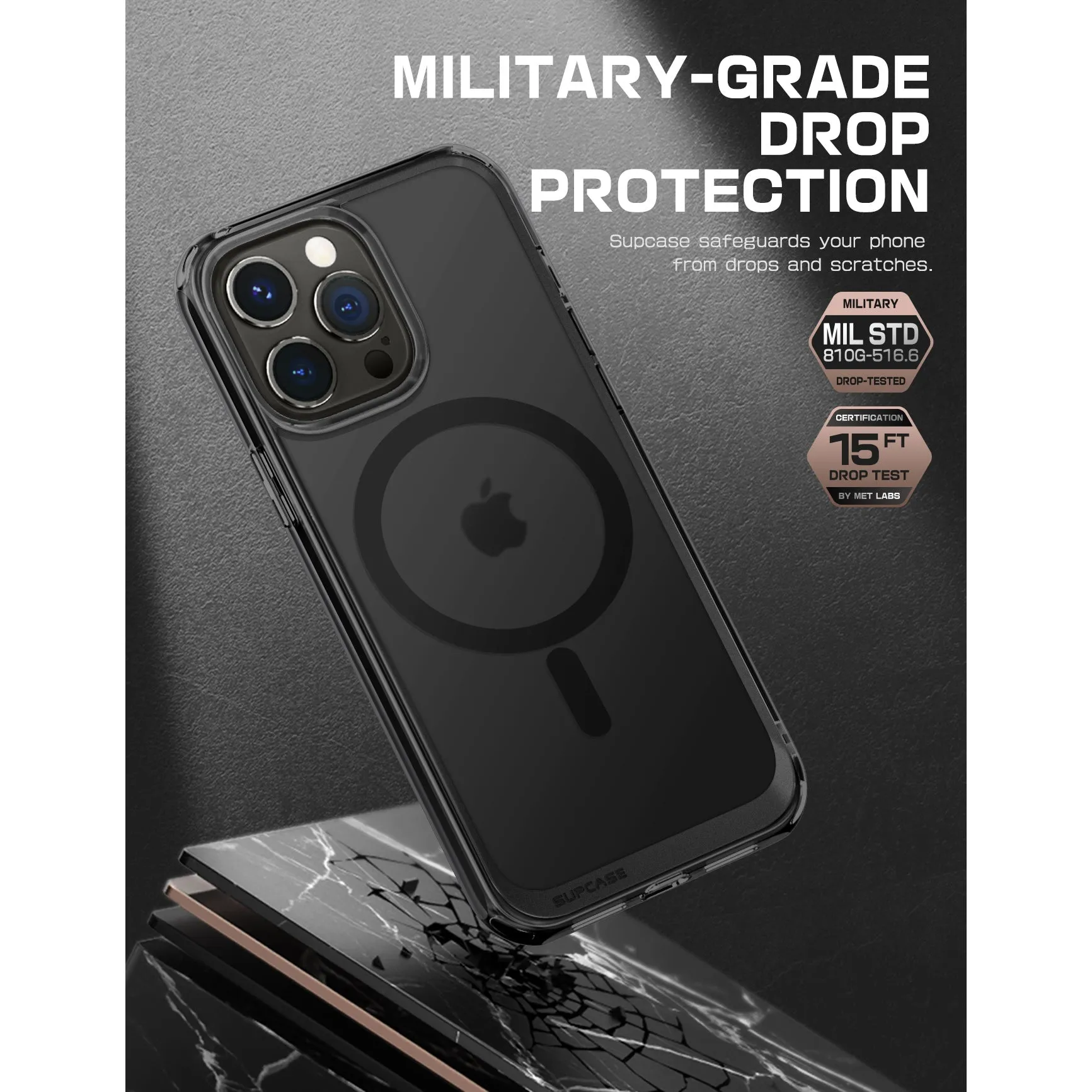 Top Rated iPhone 14 Pro Max 6.7 inch Unicorn Beetle MAG Slim Clear MagSafe Case-Smoke  Stylish & Comfortable