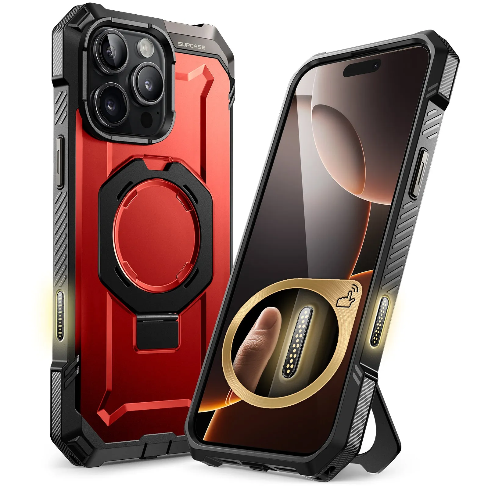 Top Rated iPhone 16 Pro Max 6.9 inch UB Grip MagSafe Camera Control Button Phone Case-Metallic Red  Dont Miss Out!