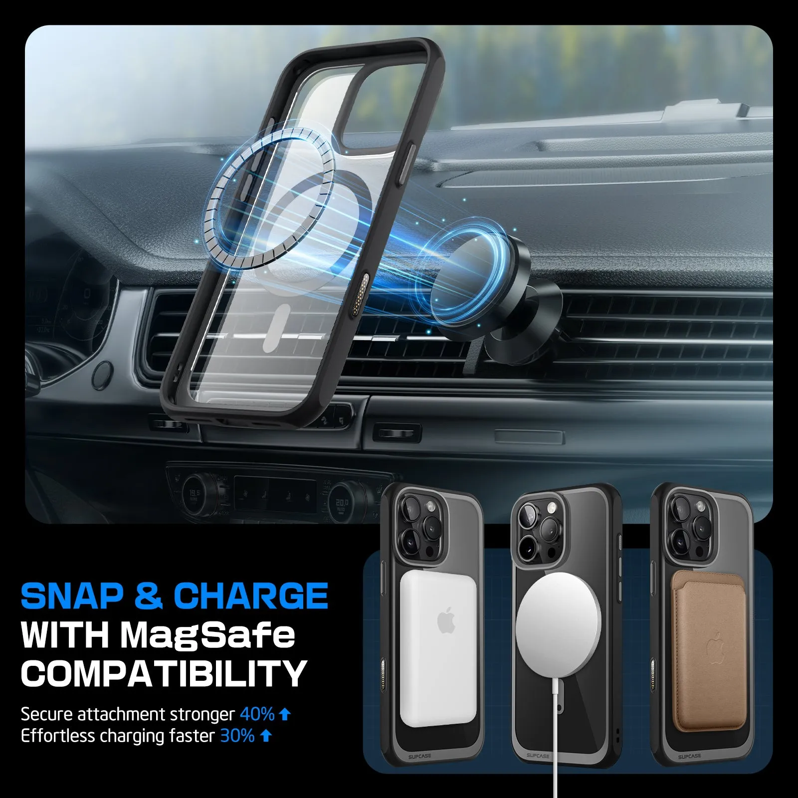 Top Rated iPhone 16 Pro Max 6.9 inch Unicorn Beetle MAG Slim Clear MagSafe Camera Control Button Case-Black  Limited Release!