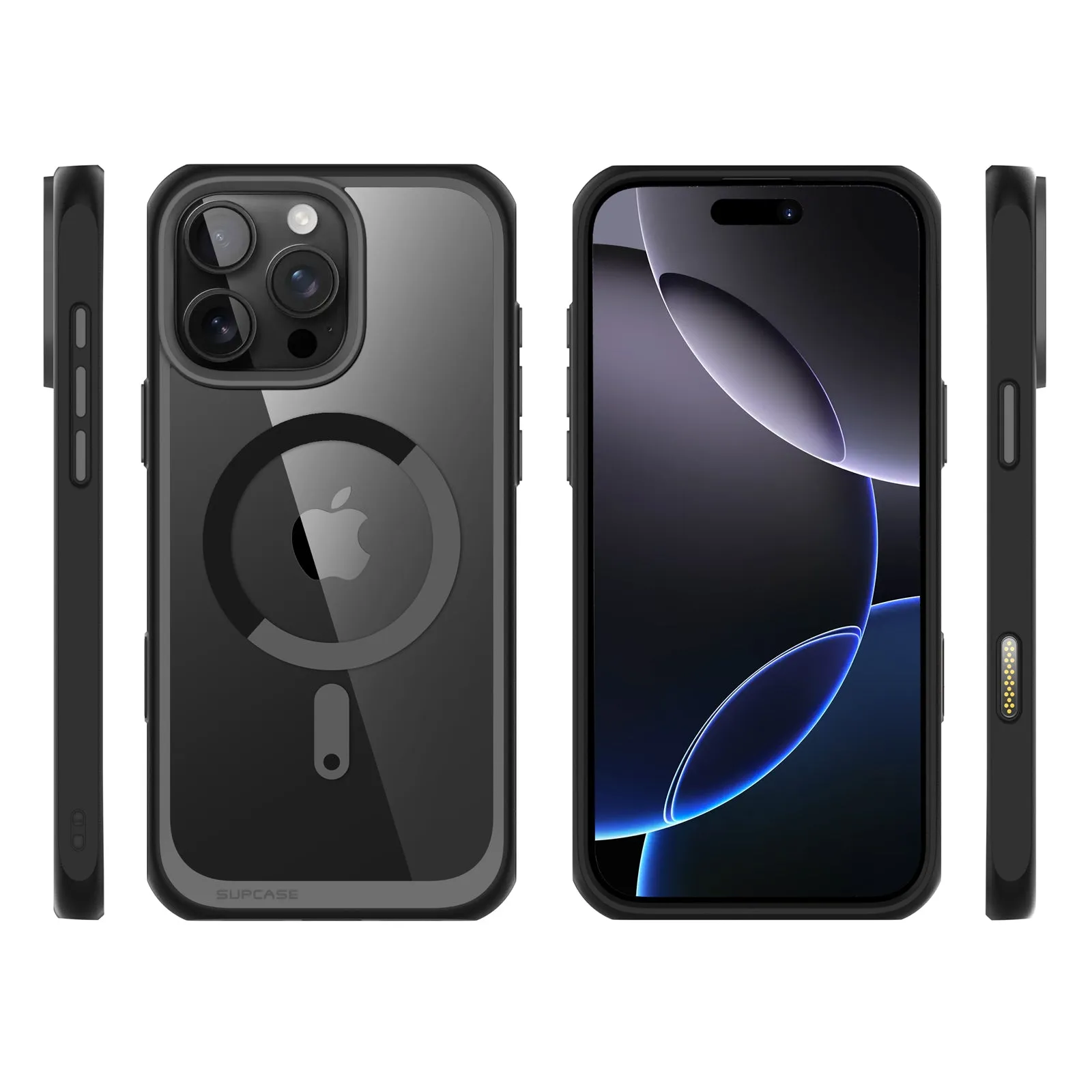 Top Rated iPhone 16 Pro Max 6.9 inch Unicorn Beetle MAG Slim Clear MagSafe Camera Control Button Case-Black  Limited Release!