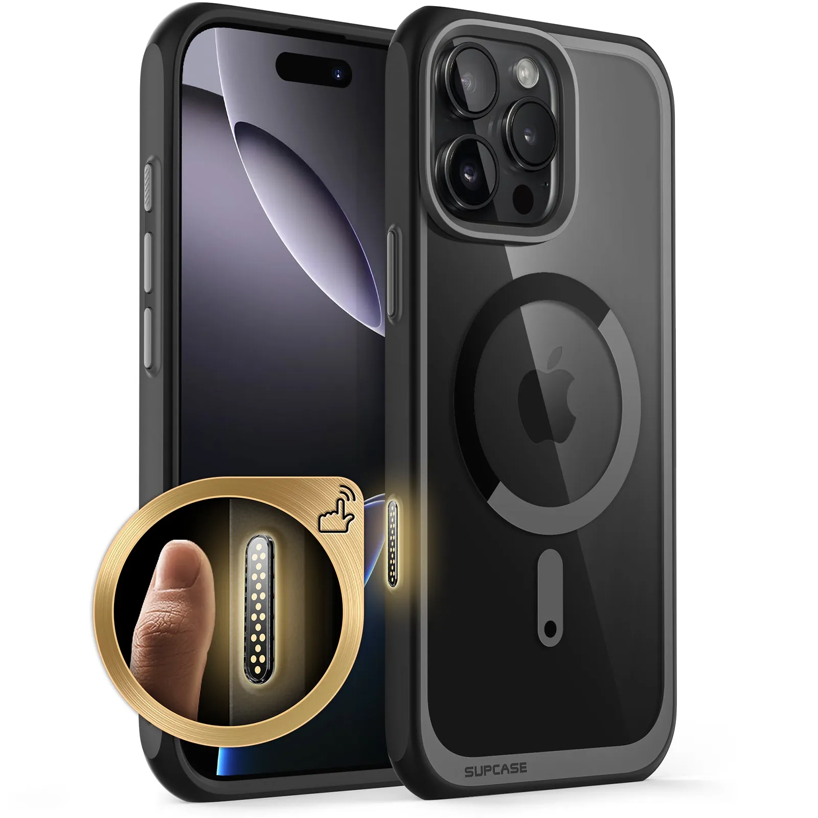 Top Rated iPhone 16 Pro Max 6.9 inch Unicorn Beetle MAG Slim Clear MagSafe Camera Control Button Case-Black  Limited Release!