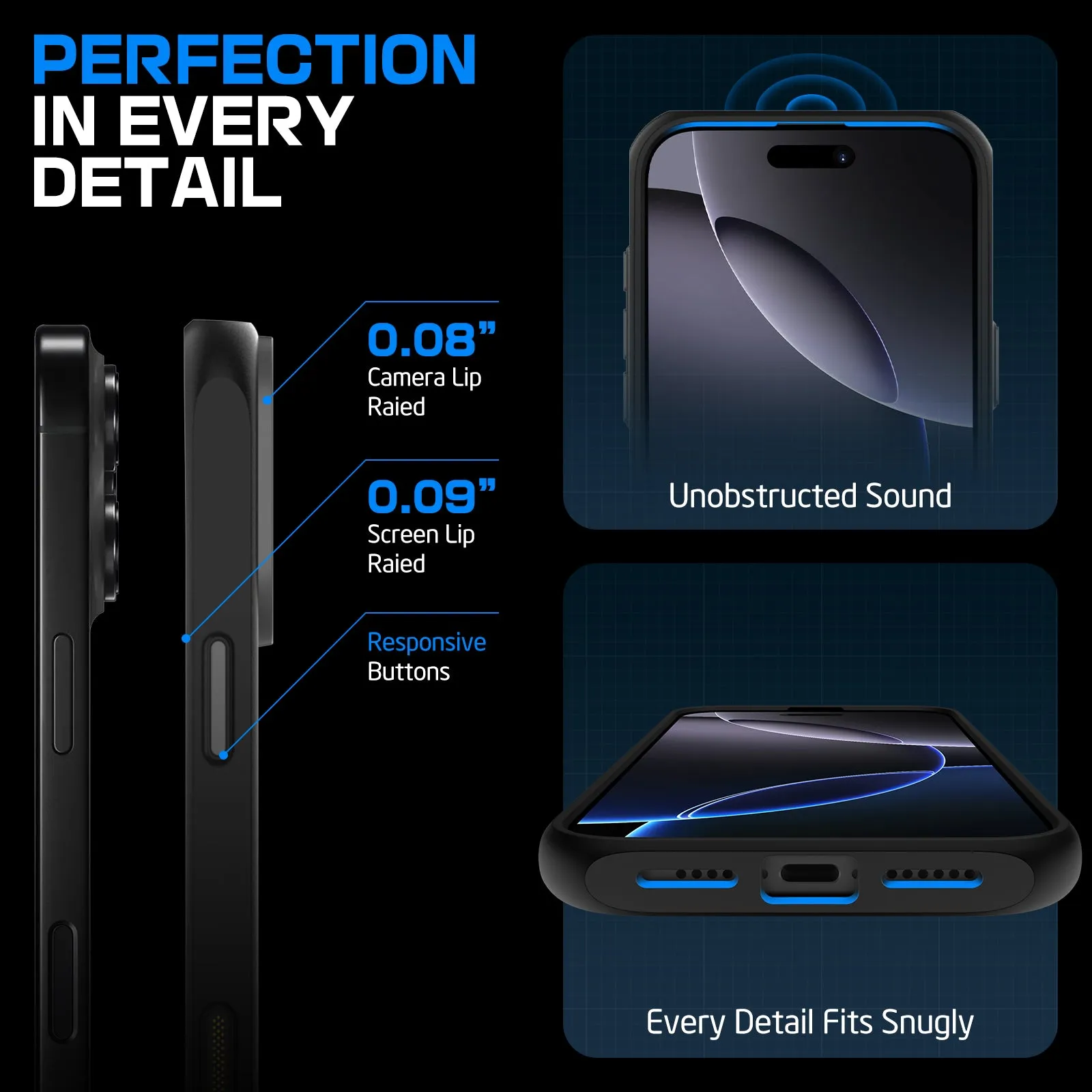 Top Rated iPhone 16 Pro Max 6.9 inch Unicorn Beetle MAG Slim Clear MagSafe Camera Control Button Case-Black  Limited Release!