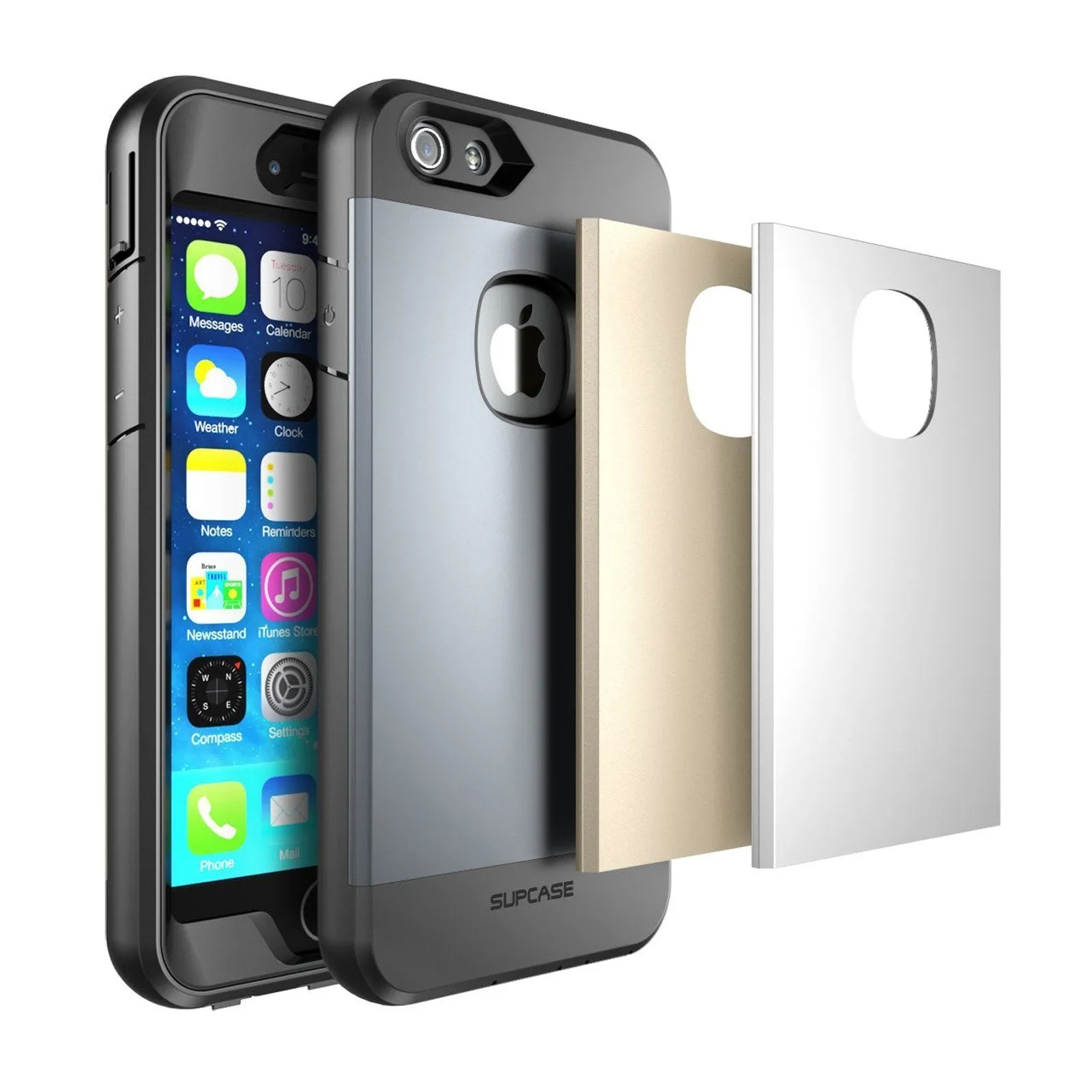 Top Rated iPhone 6 Plus / 6S Plus Water Resistant Full body Protective Case-Gray/Silver/Gold  Dont Miss Out!