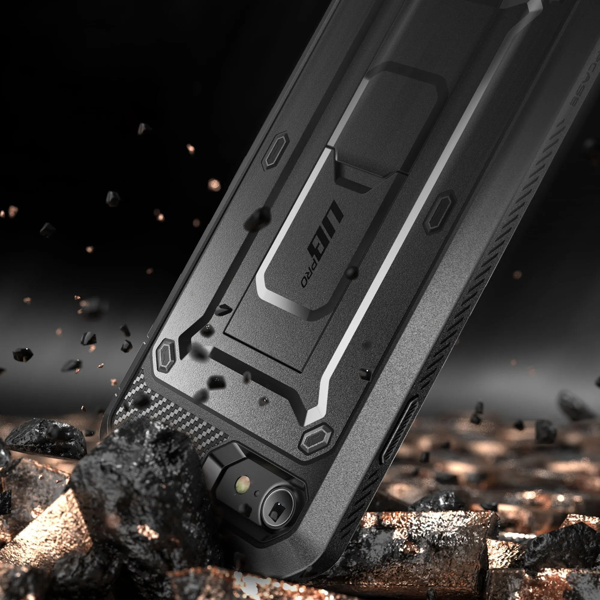 Top Rated iPhone 7 / 8 Unicorn Beetle Pro Full-Body Case with Kickstand-Black  Going Fast!