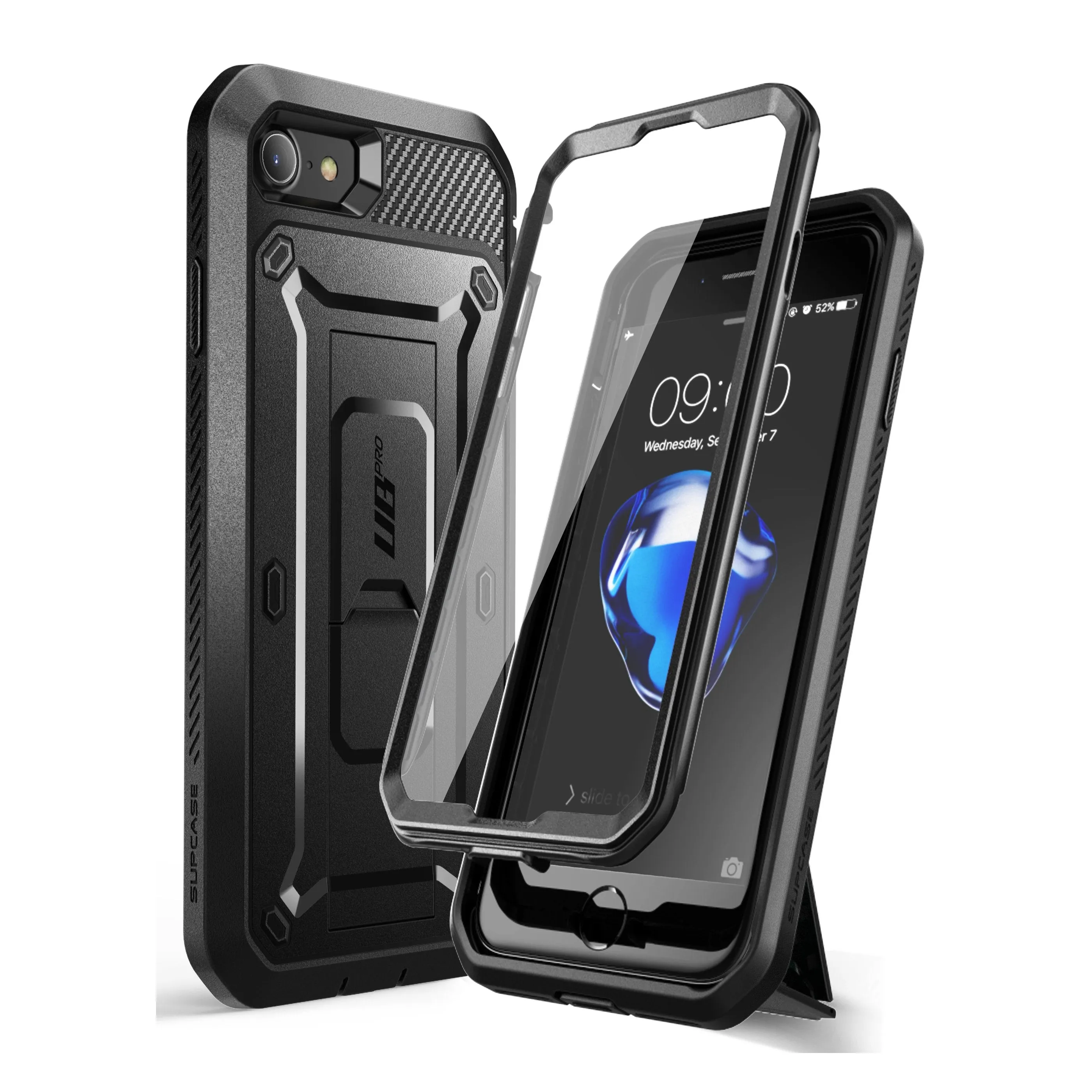 Top Rated iPhone 7 / 8 Unicorn Beetle Pro Full-Body Case with Kickstand-Black  Going Fast!