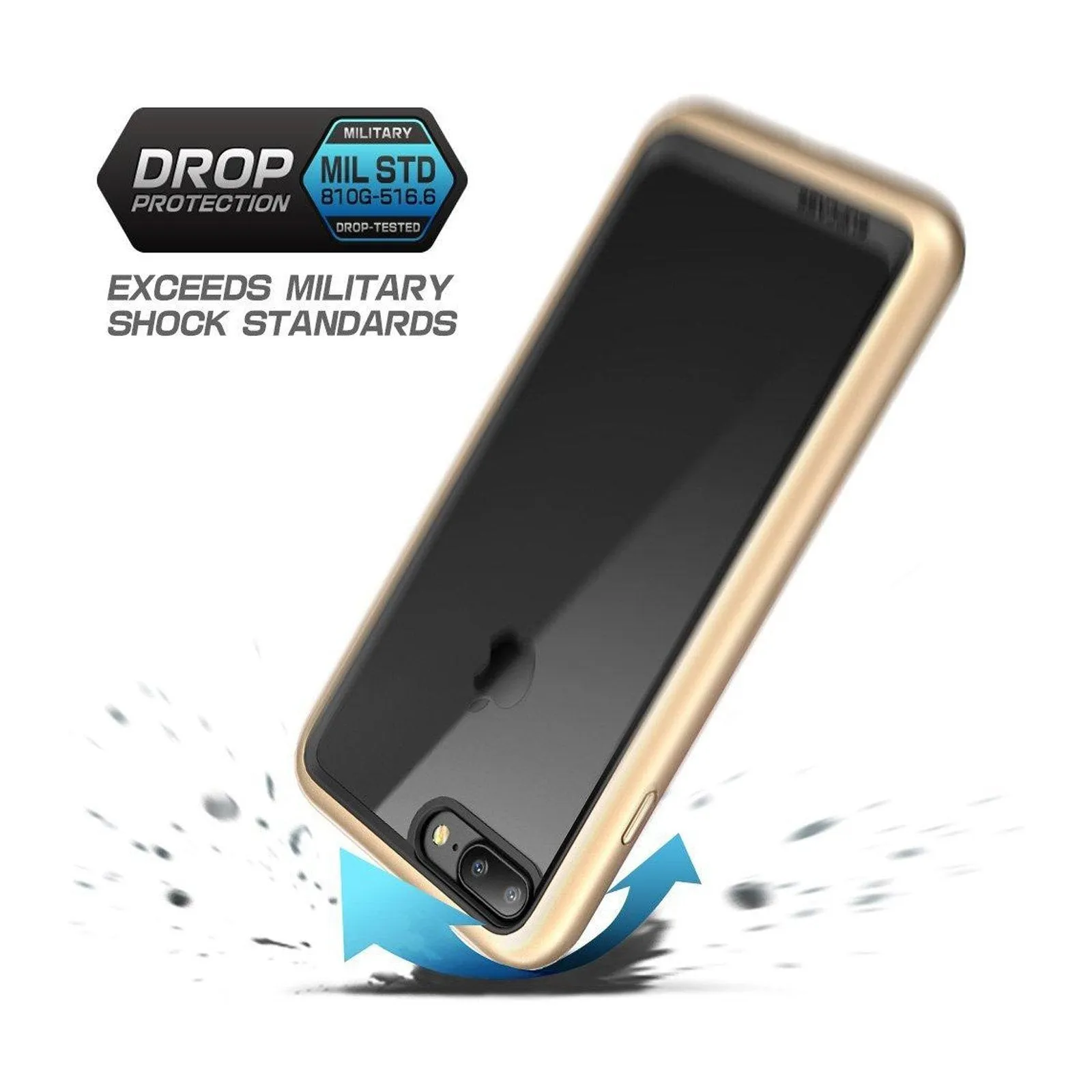 Top Rated iPhone 8 Plus Unicorn Beetle Style Slim Clear Case-Gold  Almost Sold Out!