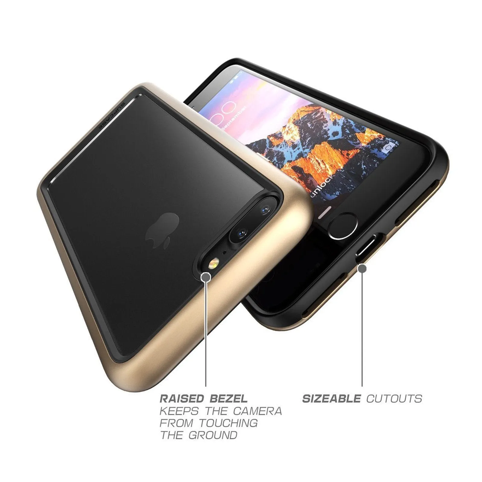 Top Rated iPhone 8 Plus Unicorn Beetle Style Slim Clear Case-Gold  Almost Sold Out!