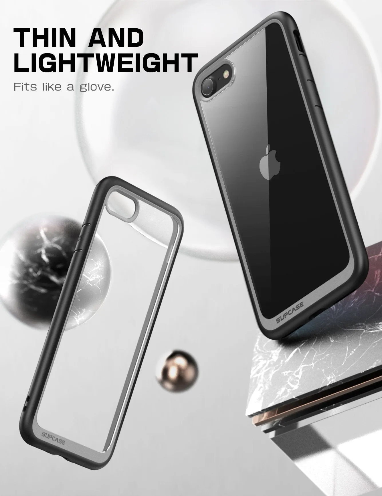 Top Rated iPhone SE Unicorn Beetle Style Slim Clear-Black  Going Fast!