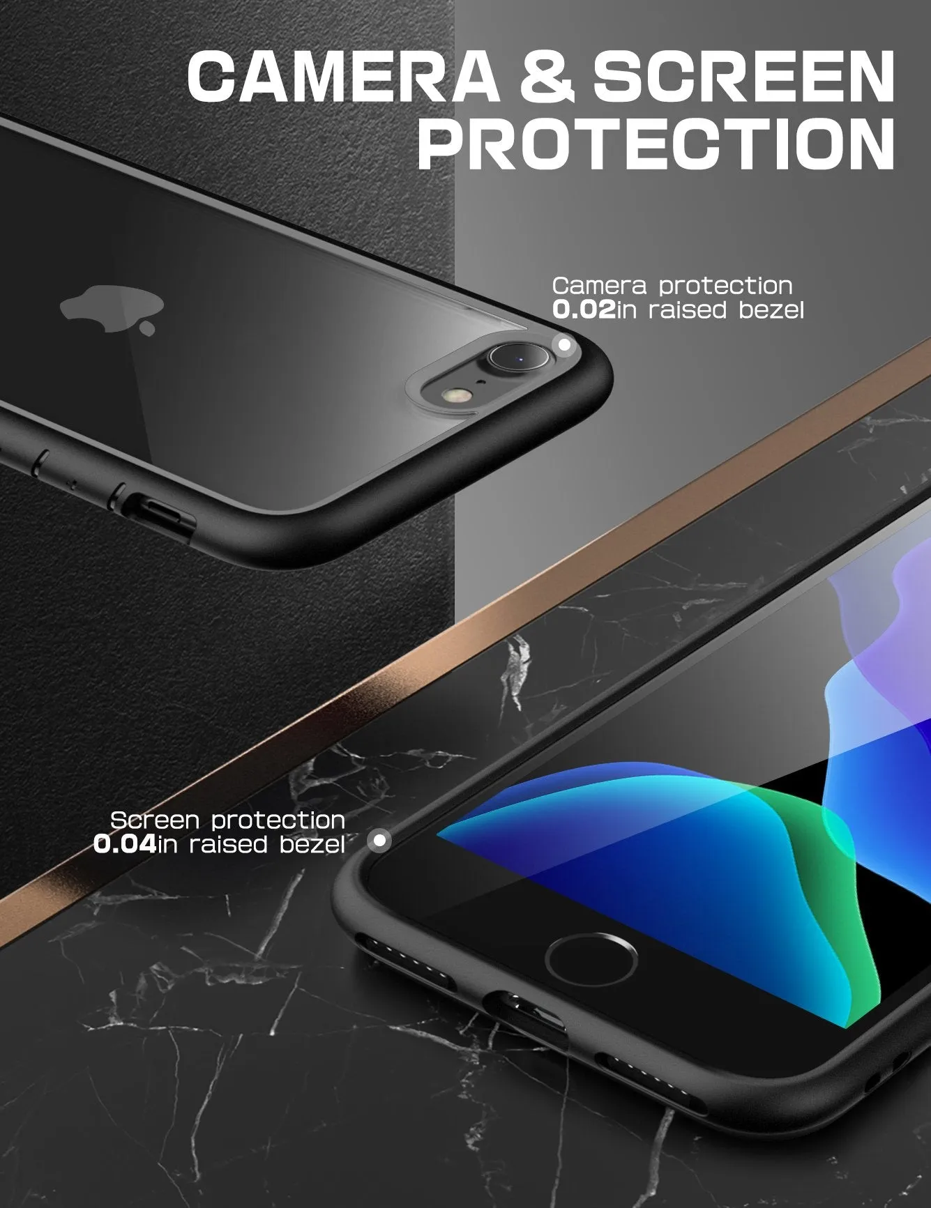 Top Rated iPhone SE Unicorn Beetle Style Slim Clear-Black  Going Fast!