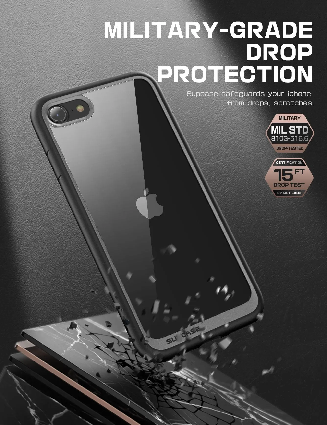 Top Rated iPhone SE Unicorn Beetle Style Slim Clear-Black  Going Fast!