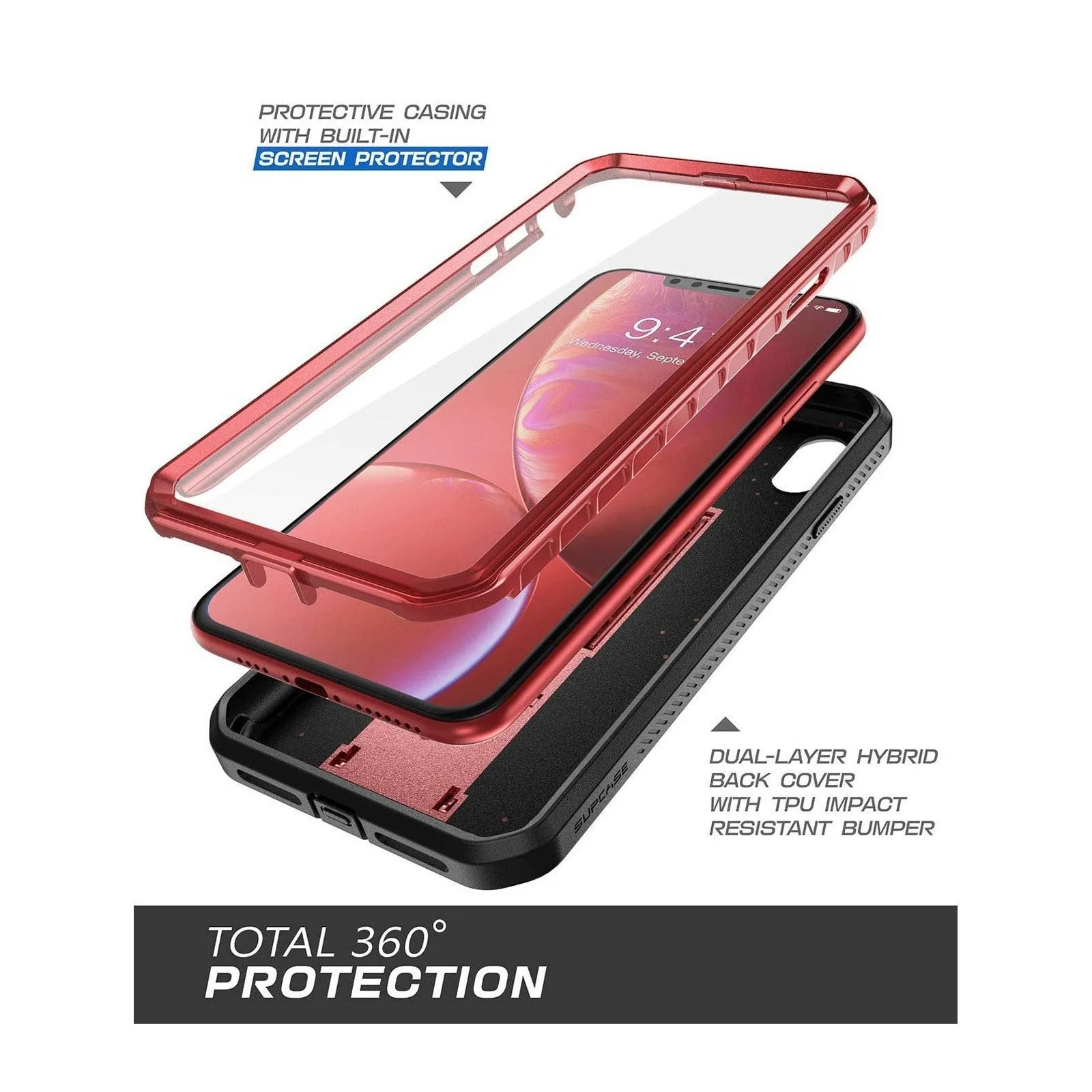 Top Rated iPhone XR Unicorn Beetle Pro Full-Body Holster Case-Metallic Red  Almost Gone!
