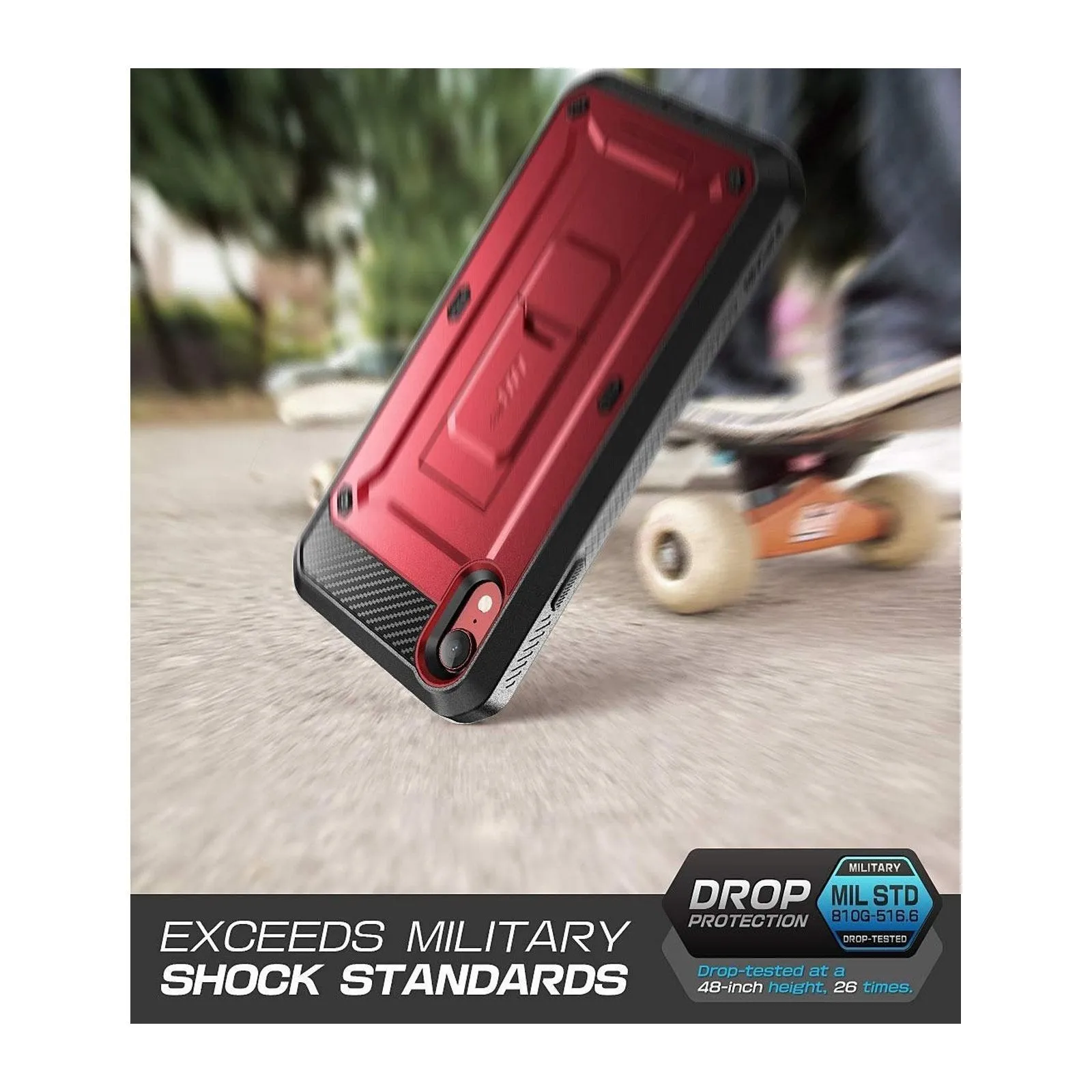 Top Rated iPhone XR Unicorn Beetle Pro Full-Body Holster Case-Metallic Red  Almost Gone!