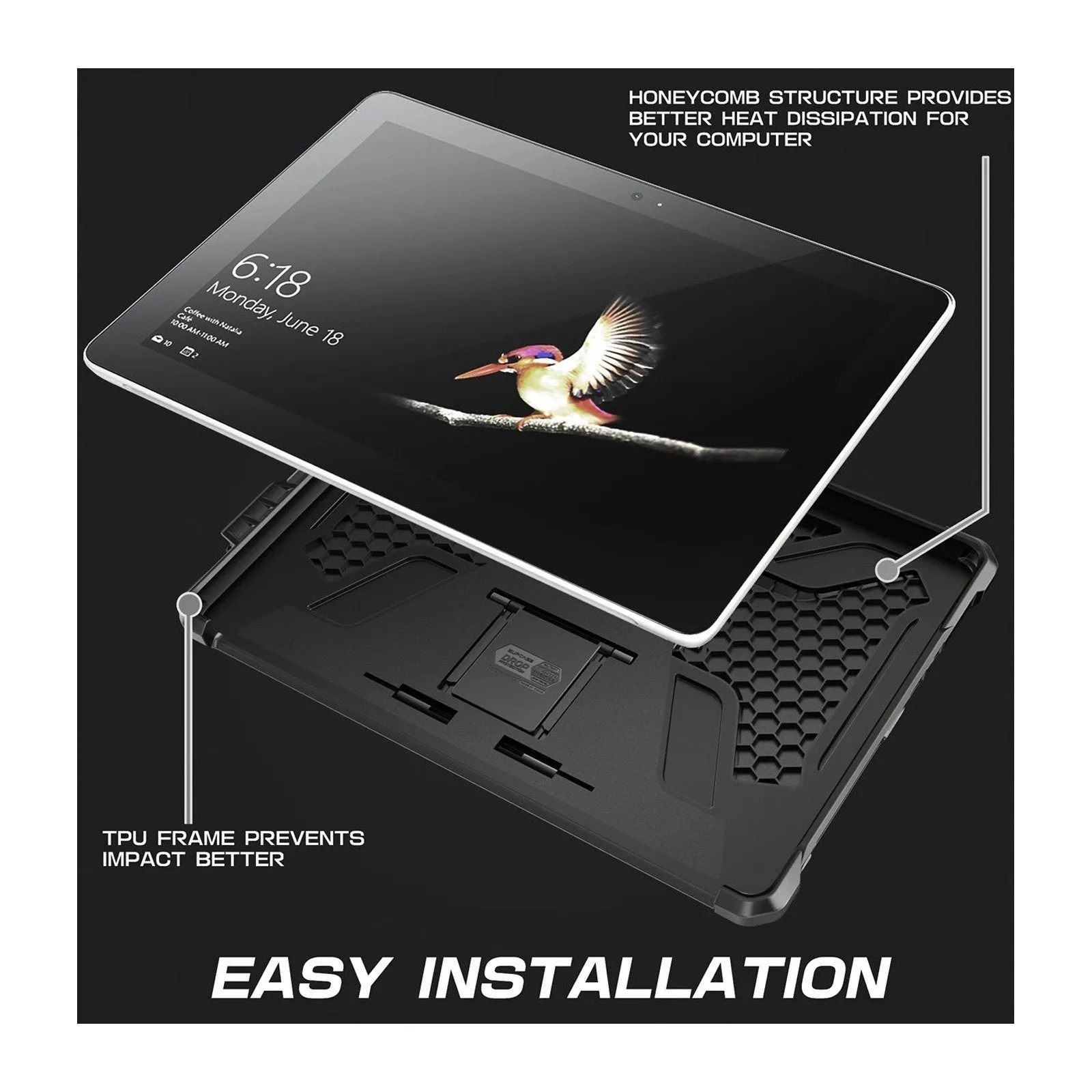 Top Rated Microsoft Surface Go Unicorn Beetle PRO Full Body Protective Case-Black  Stylish & Comfortable