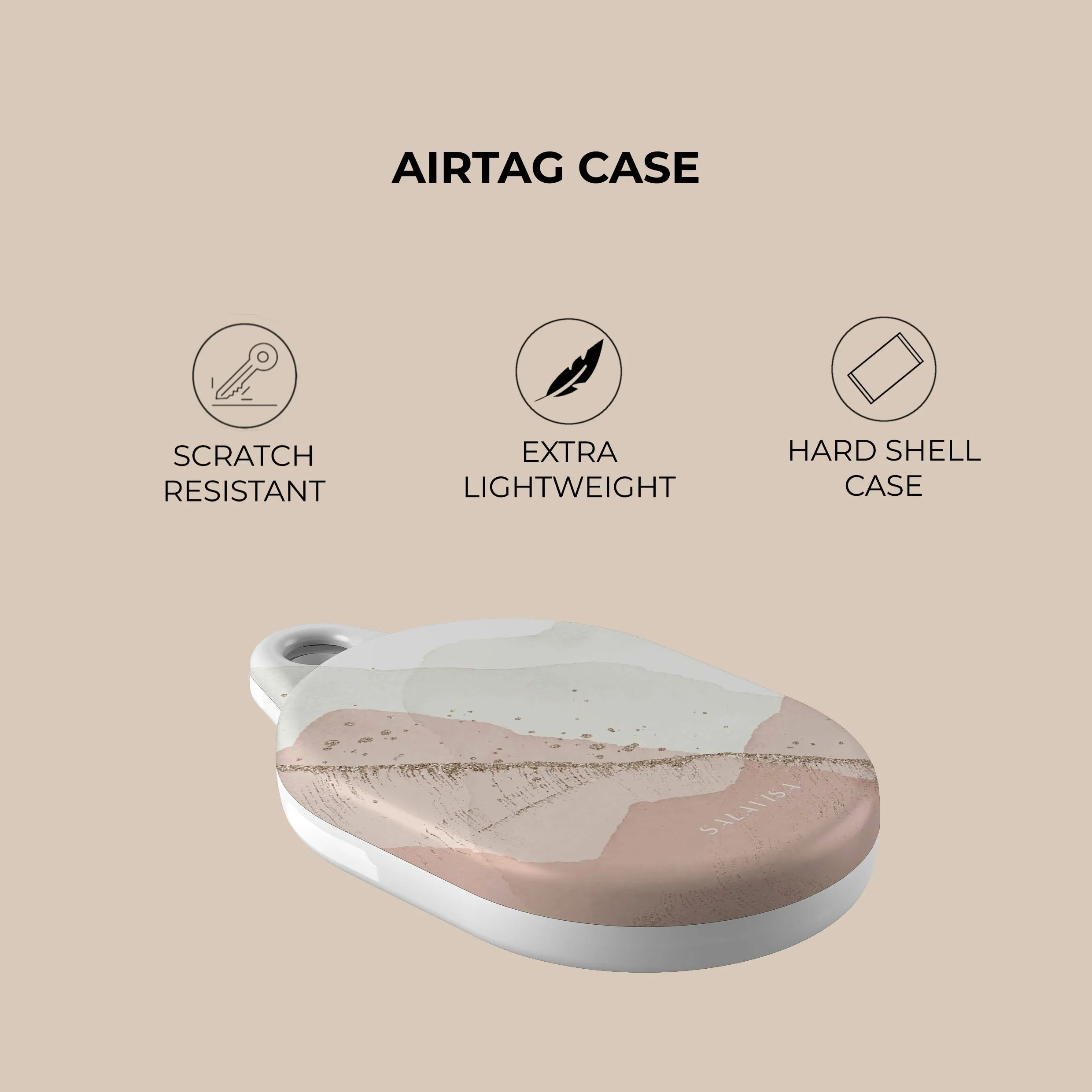 Top Rated Pink & Gold Abstract AirTag Holder  Almost Sold Out!