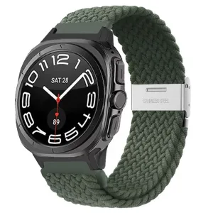Top Rated Samsung Galaxy Watch Ultra Braided Nylon Strap (Olive Green)  Limited Availability!