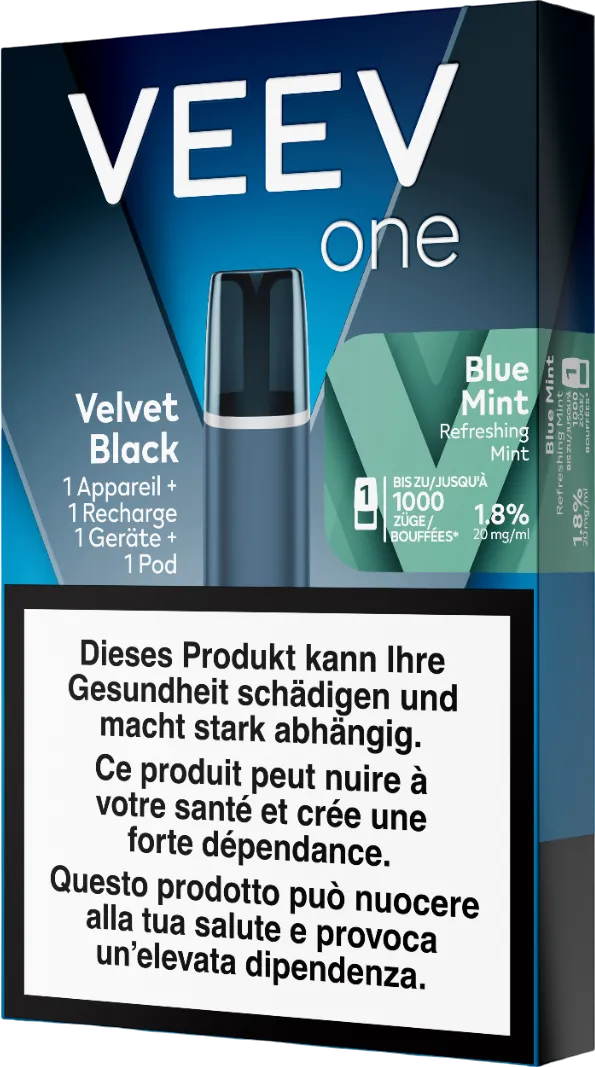 Top Rated Veev One Velvet Black Starter Kit Blue Mint  Last Few Pieces!
