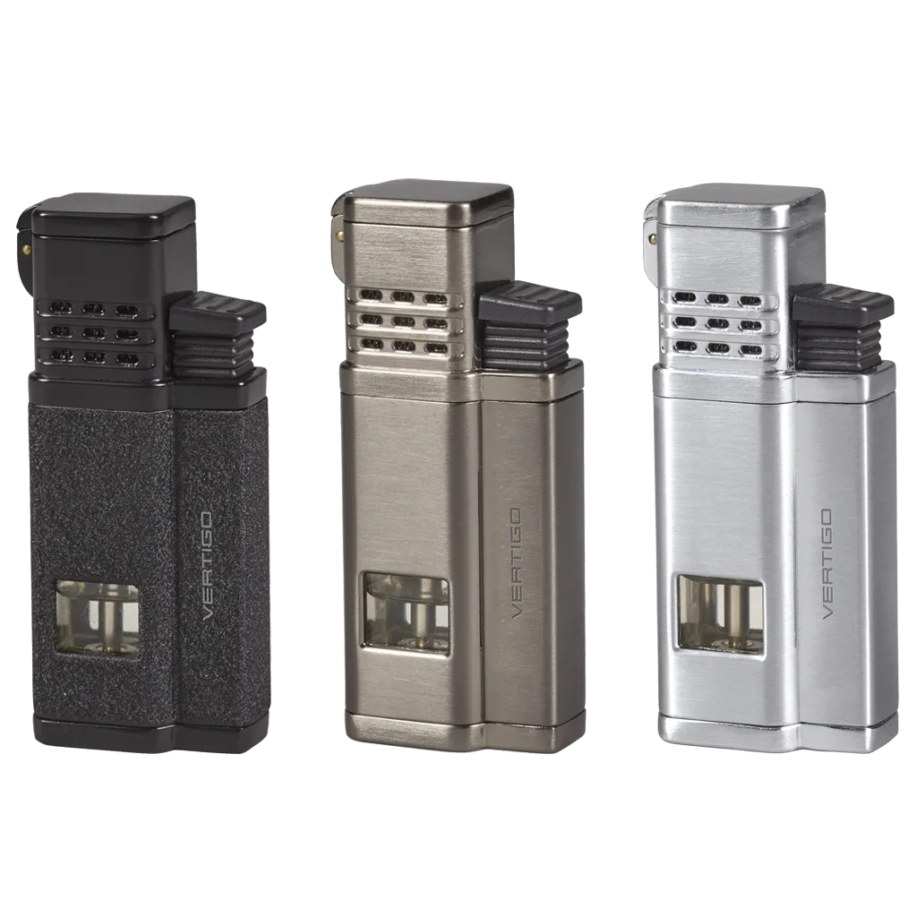 Top Rated Vertigo Conquistador Quad Torch Lighter w/ Cigar Punch  Going Fast!