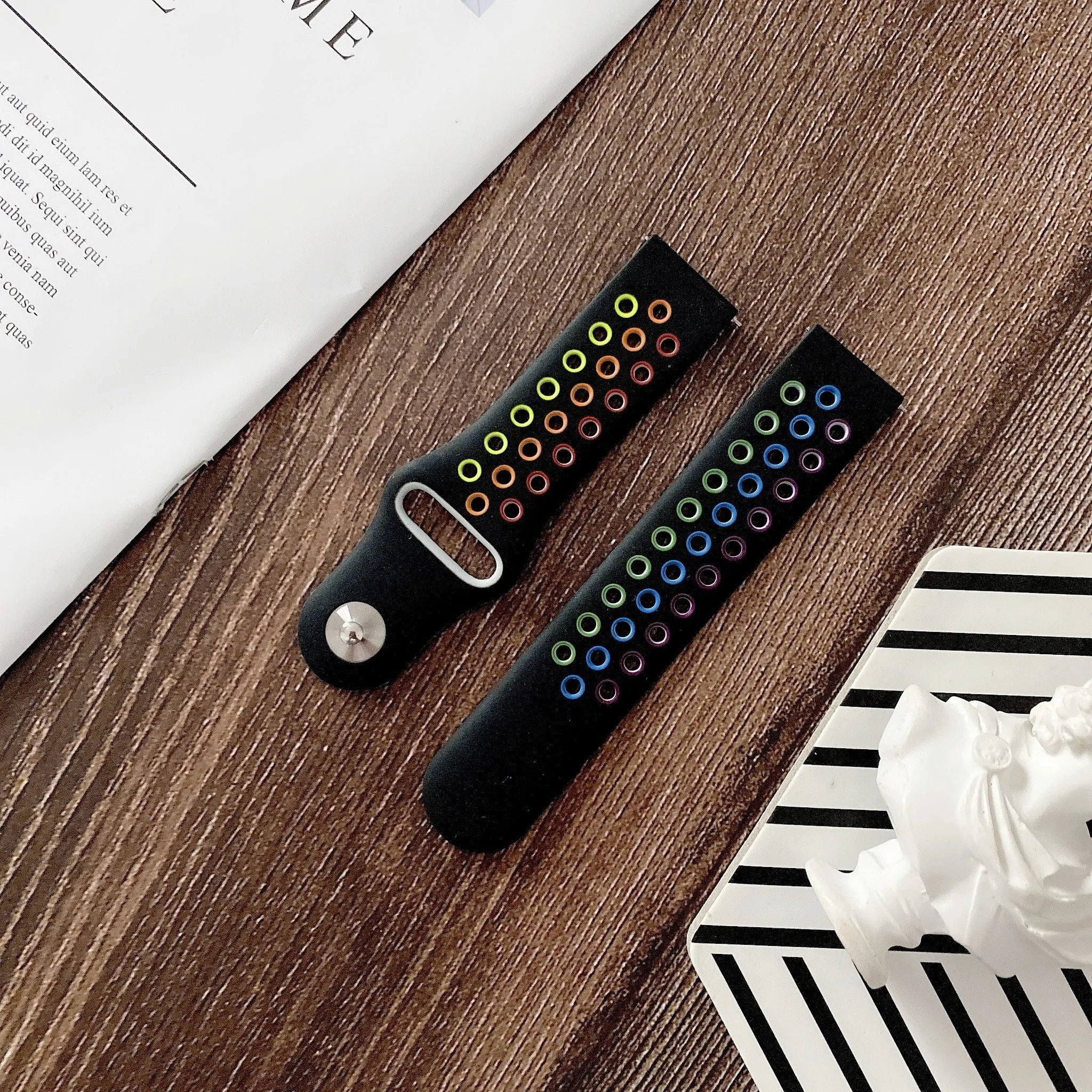 Top Rated Xiaomi Amazfit GTS Sport Strap (Black/Rainbow)  Limited Availability!