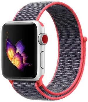 Trending Now Apple Watch Nylon Strap (Pink/Indigo)  Dont Miss Out!