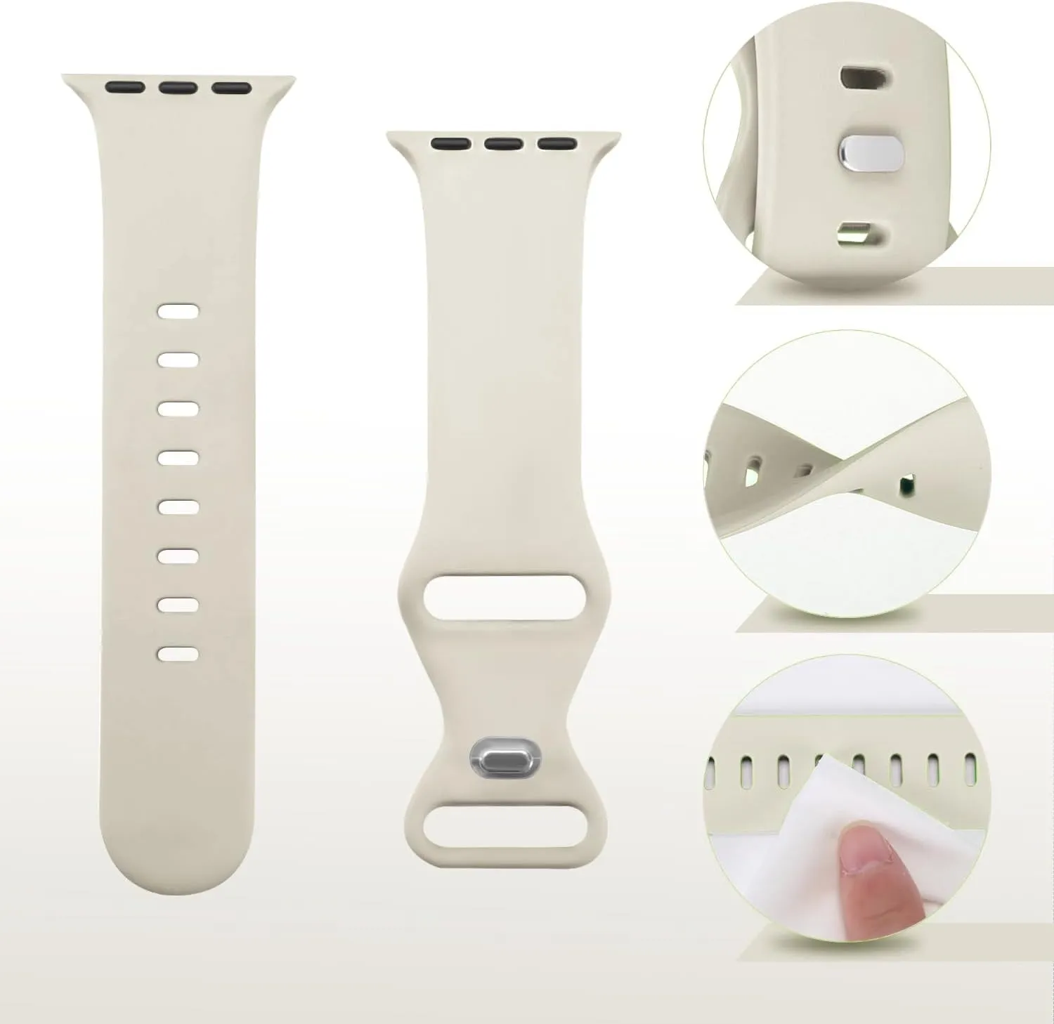 Trending Now Apple Watch Silicone Strap Classic (Beige)  Last Chance!