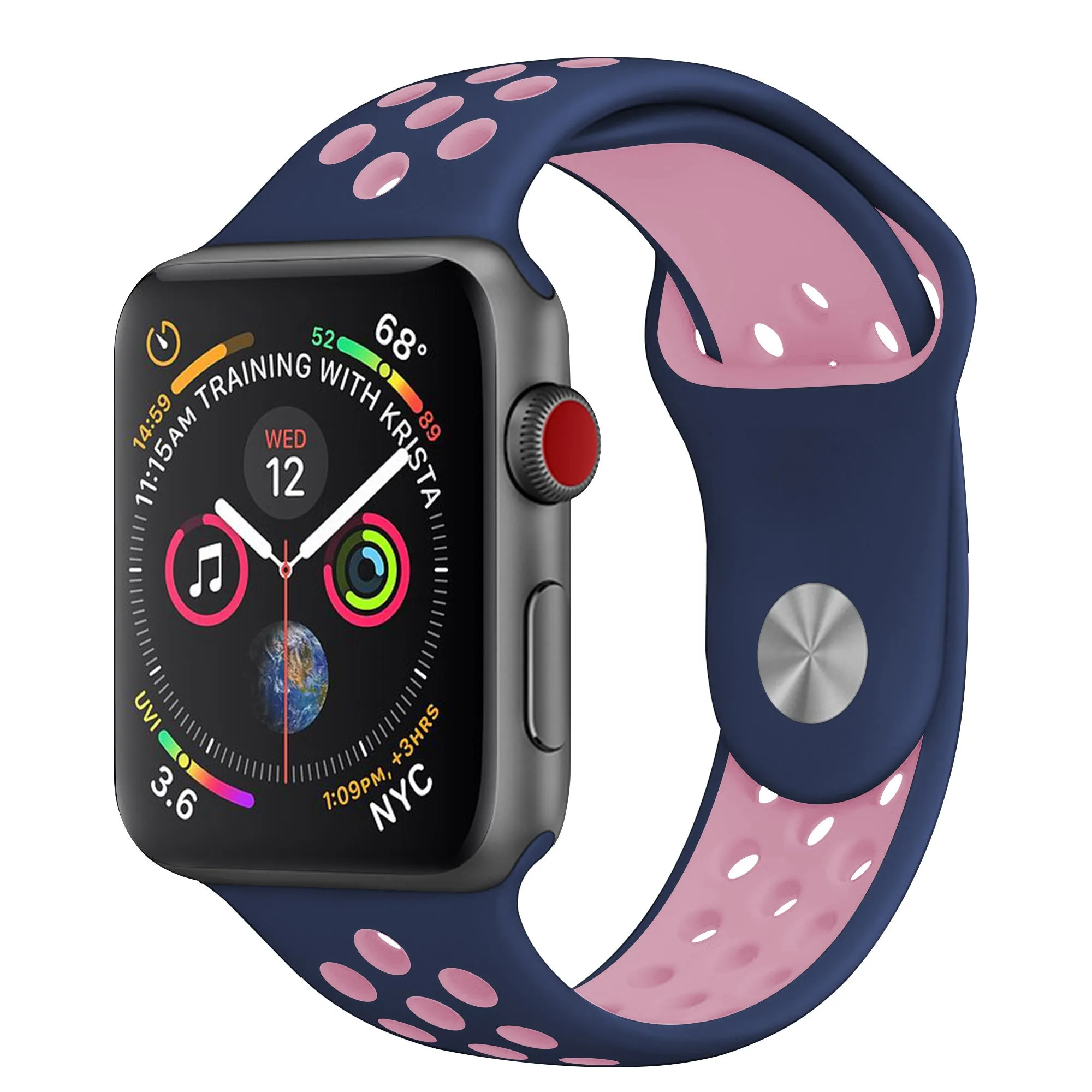 Trending Now Apple Watch Sport Strap   TPU Case (Blue/Pink)  Almost Sold Out!