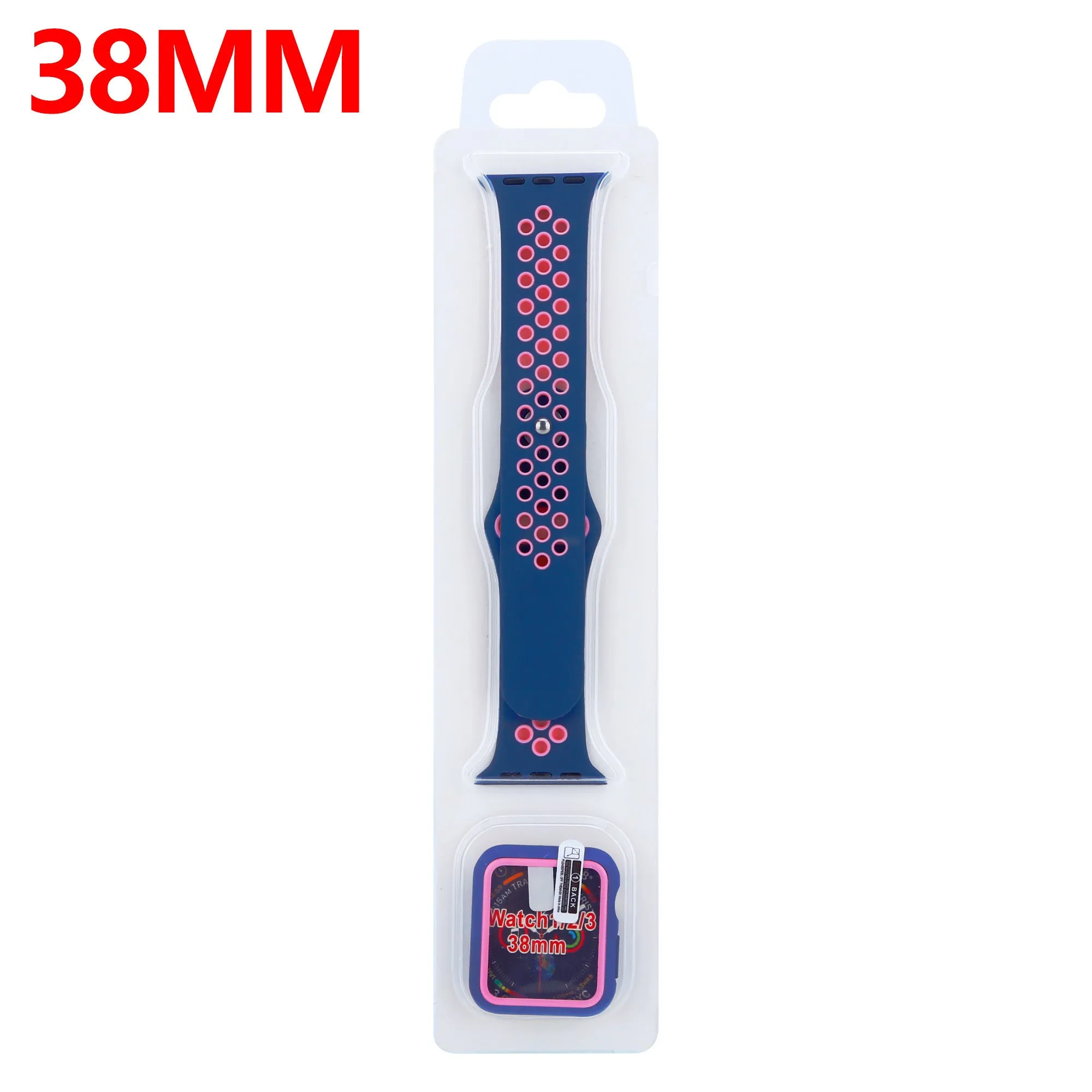 Trending Now Apple Watch Sport Strap   TPU Case (Blue/Pink)  Almost Sold Out!