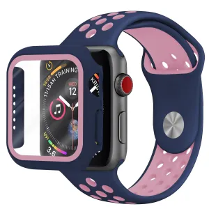 Trending Now Apple Watch Sport Strap   TPU Case (Blue/Pink)  Almost Sold Out!