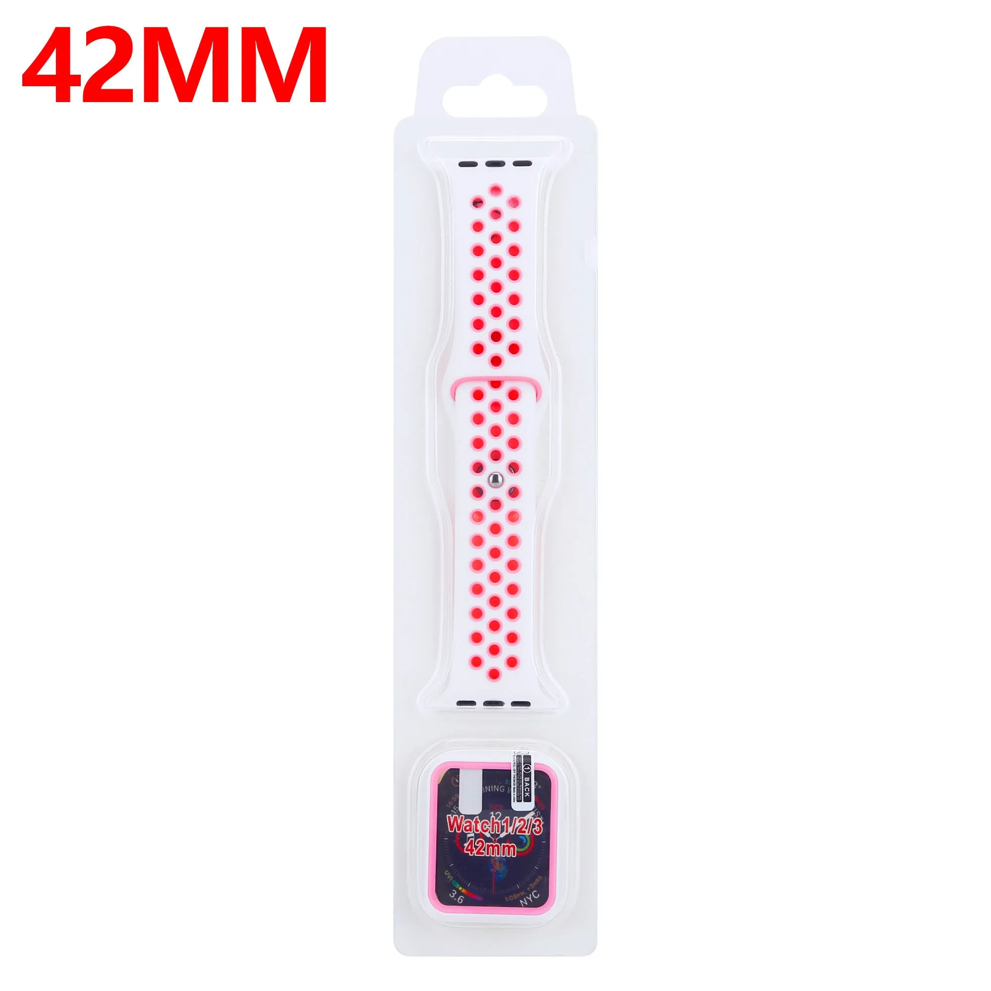 Trending Now Apple Watch Sport Strap   TPU Case (White/Pink)  Limited Release!