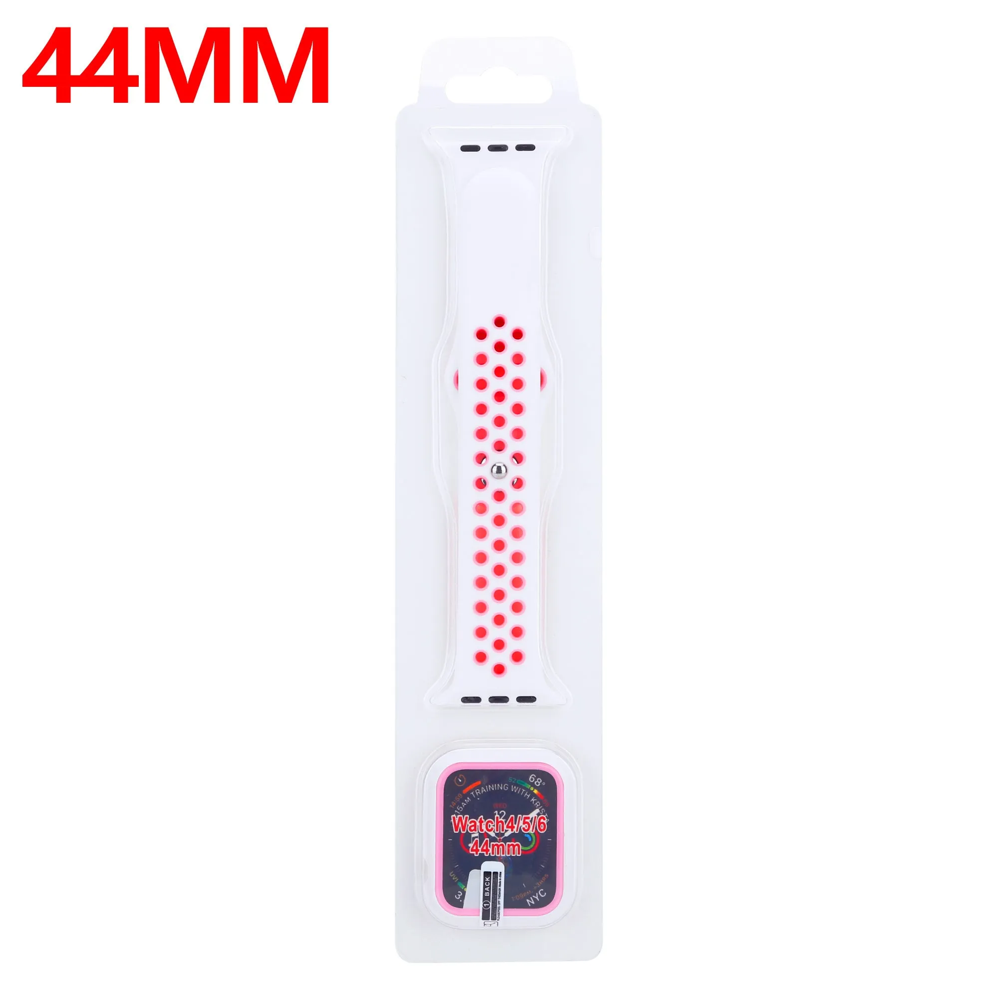 Trending Now Apple Watch Sport Strap   TPU Case (White/Pink)  Limited Release!