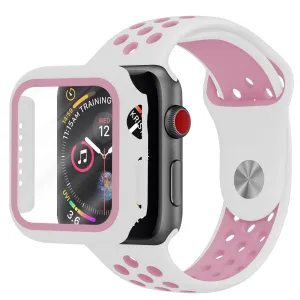 Trending Now Apple Watch Sport Strap   TPU Case (White/Pink)  Limited Release!