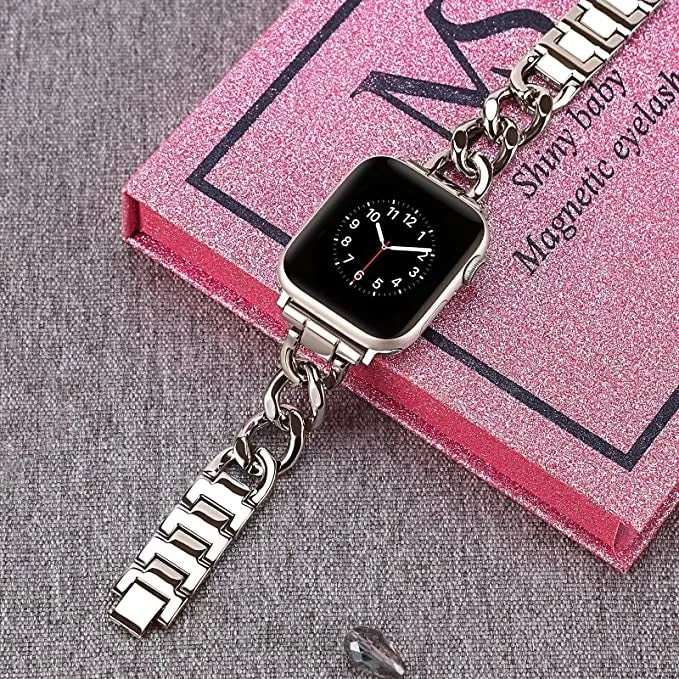 Trending Now Apple Watch Steel Chain Strap (Starlight)  Ends Soon!