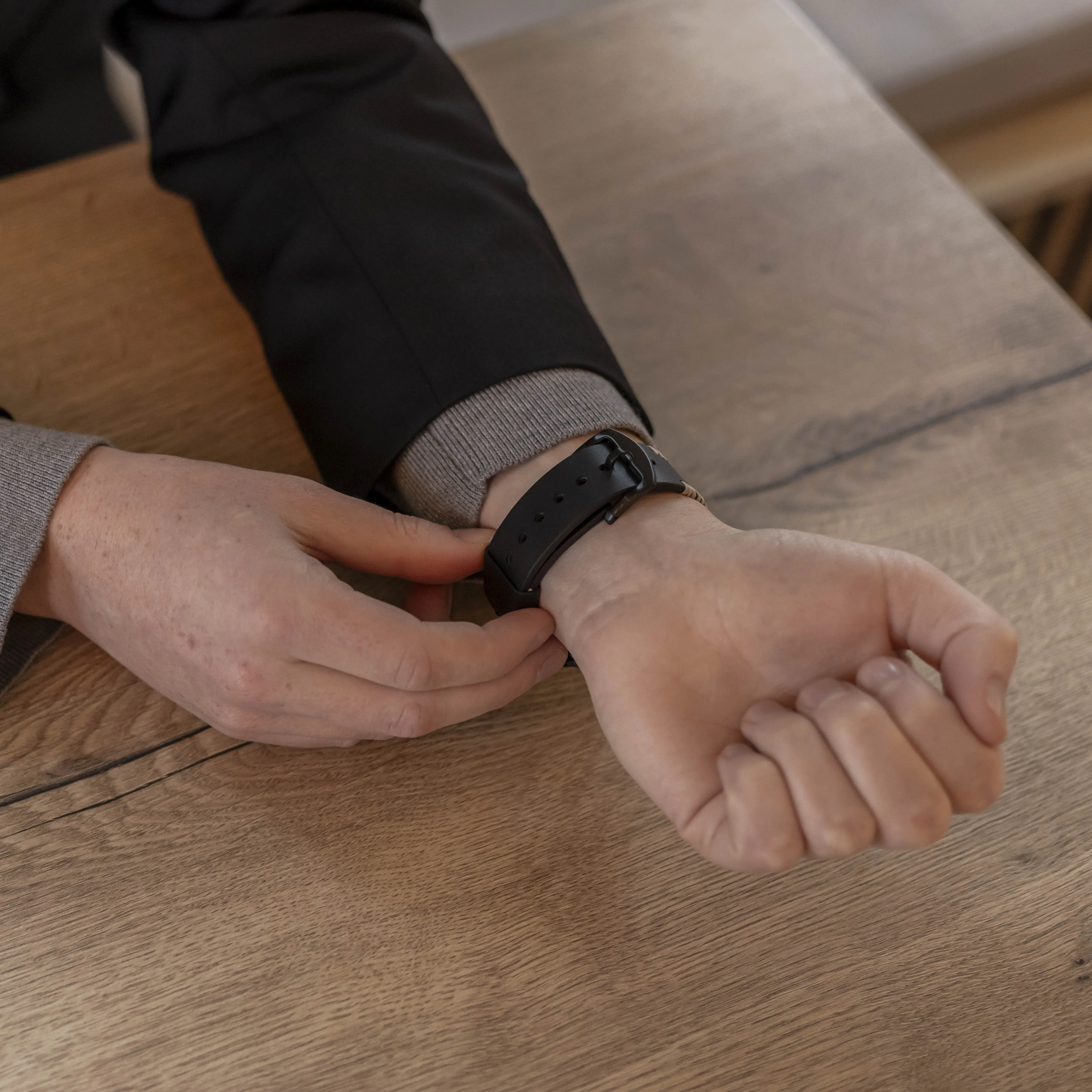 Trending Now Apple Watch Stitched Leather Strap (Black)  Almost Sold Out!