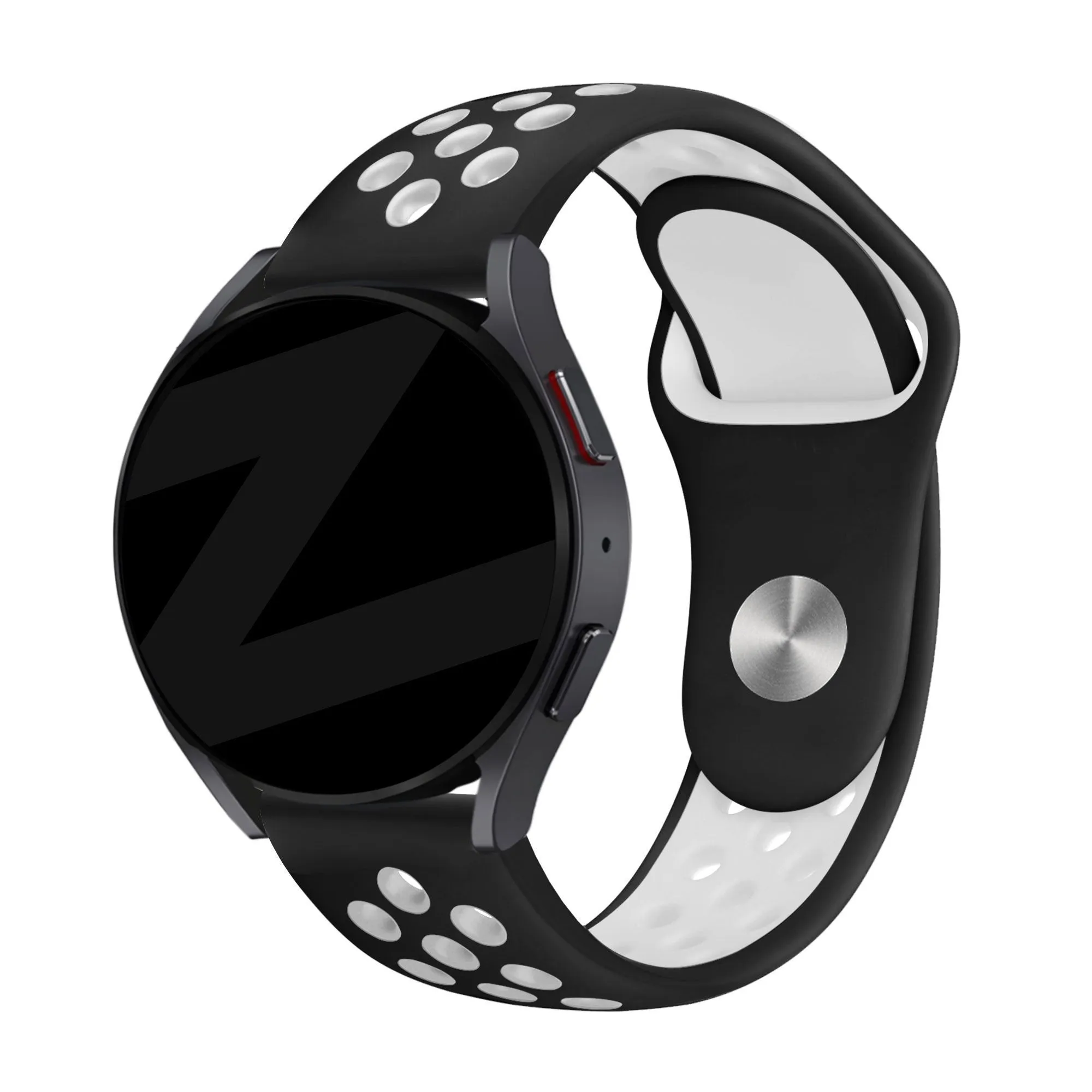 Trending Now Bandz Amazfit GTS 2 Sport Strap 'Deluxe' (Black/White)  Stylish & Comfortable