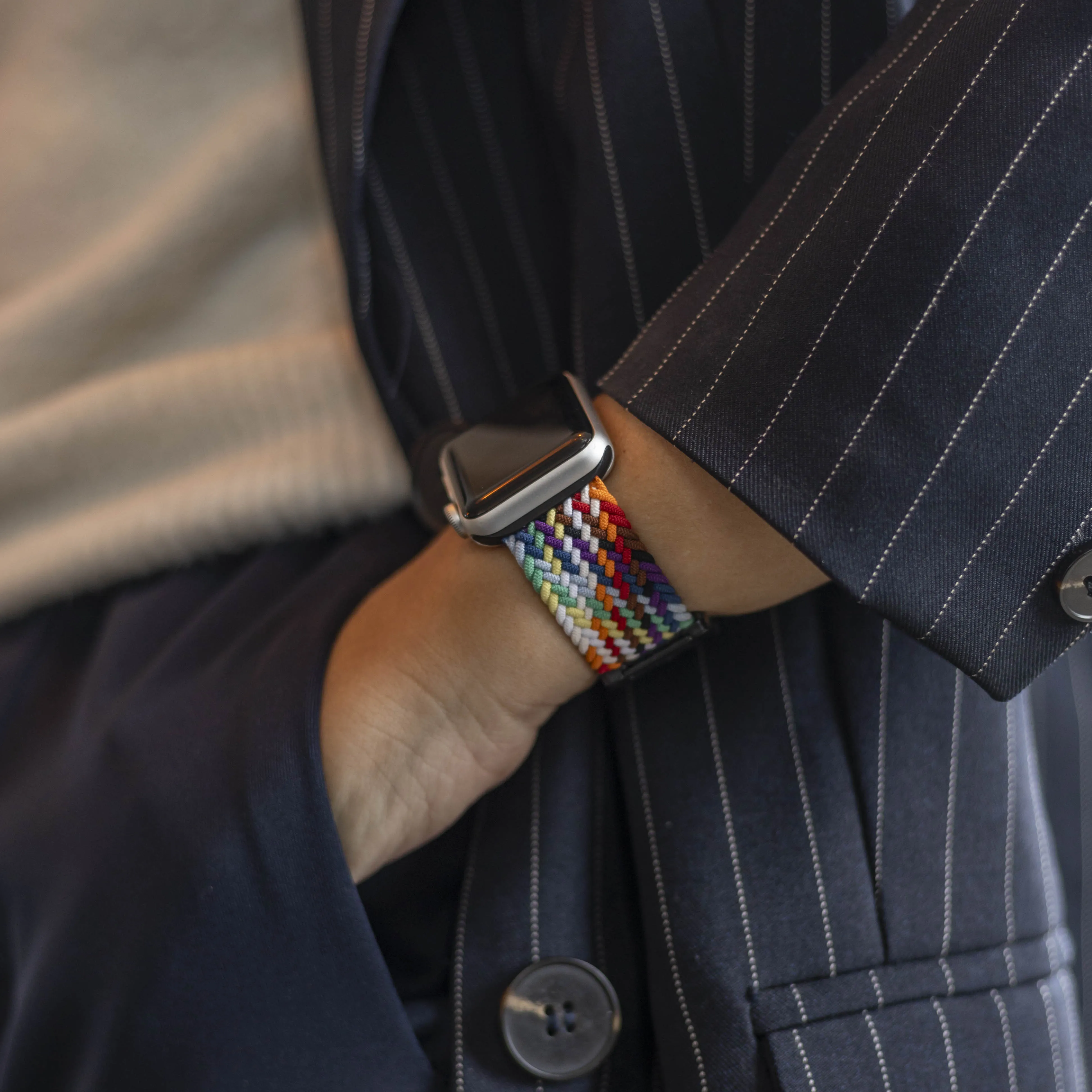 Trending Now Bandz Apple Watch Braided Nylon Strap with P-Buckle (Rainbow)  Almost Sold Out!