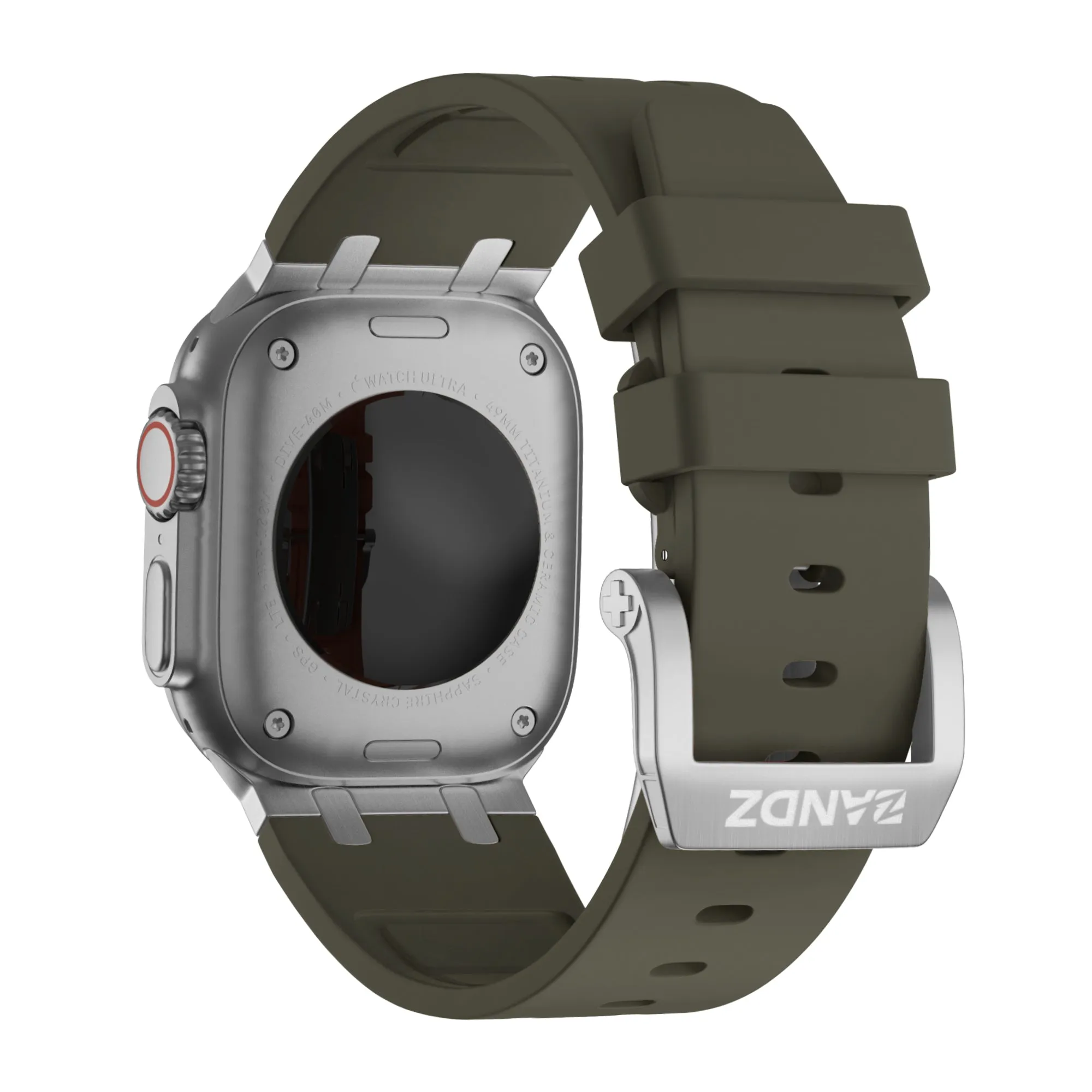 Trending Now Bandz Apple Watch Silicone Strap 'Luxe Liquid' (Brown With Silver)  Almost Gone!