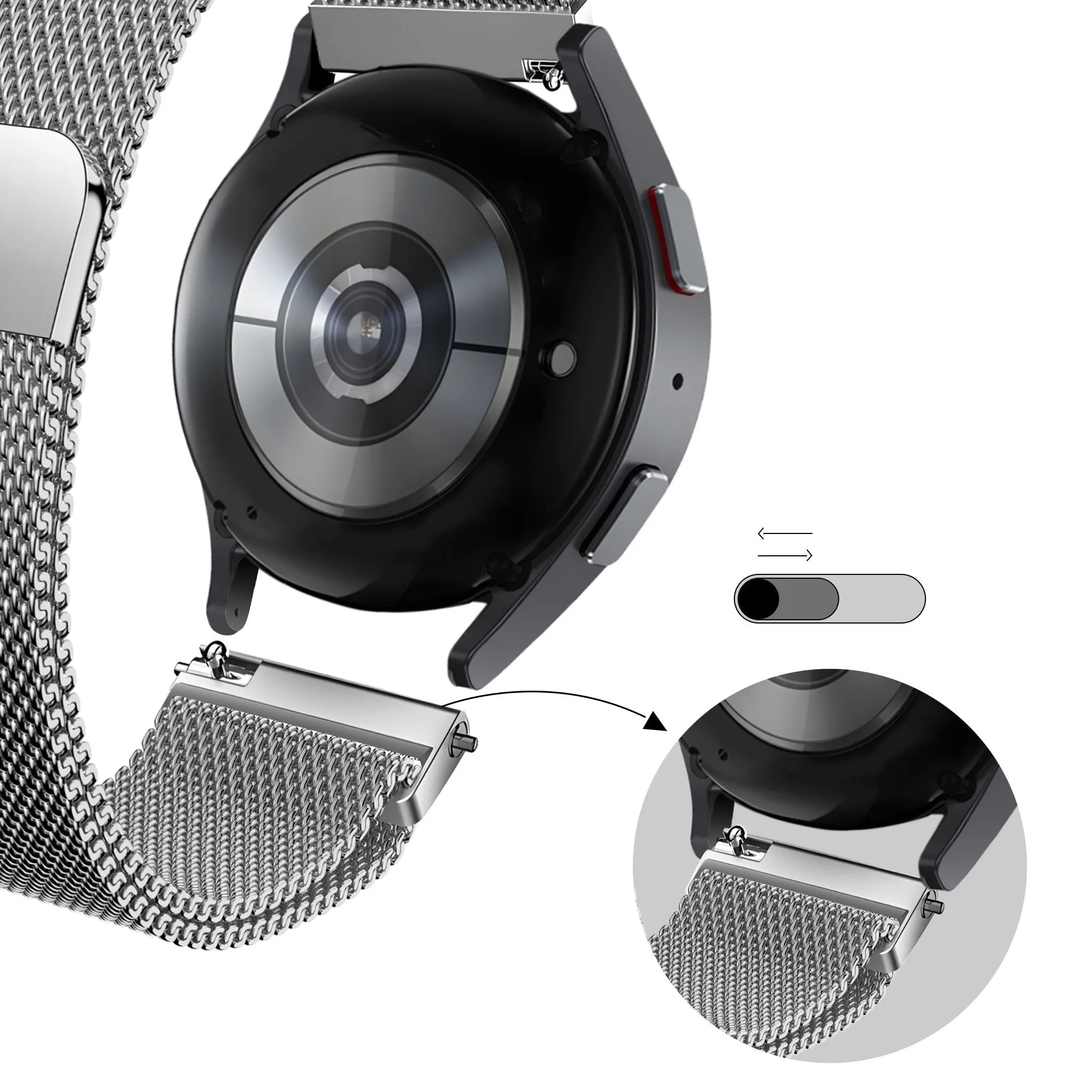 Trending Now Bandz Huawei Watch 4 (Pro) Milanese Loop Strap (Silver)  Almost Gone!