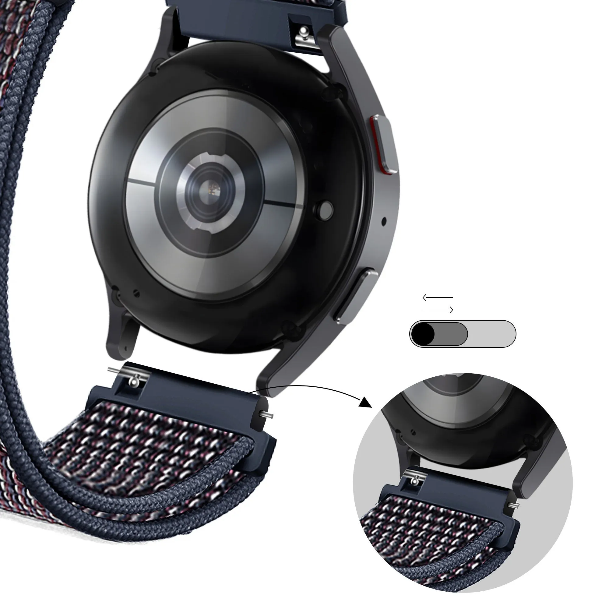 Trending Now Bandz Huawei Watch 5 - 46mm Nylon Loop Strap (Indigo Blue)  Last Few Pieces!