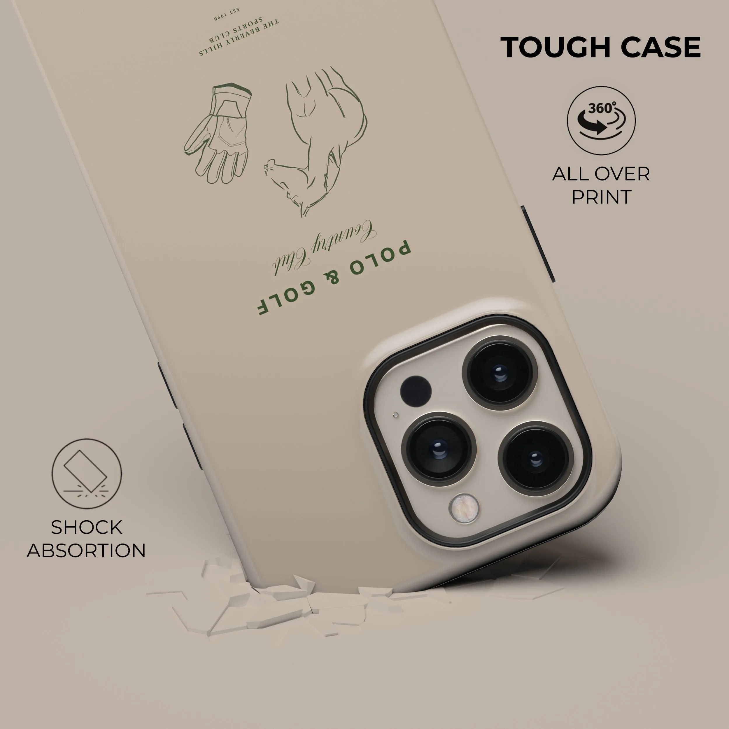 Trending Now Beige Country Club Phone Case  Stylish & Comfortable