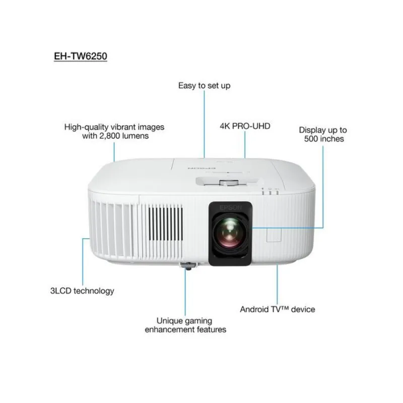 Trending Now Epson EH-TW6250 4K PRO-UHD Projector (Each)  Almost Gone!