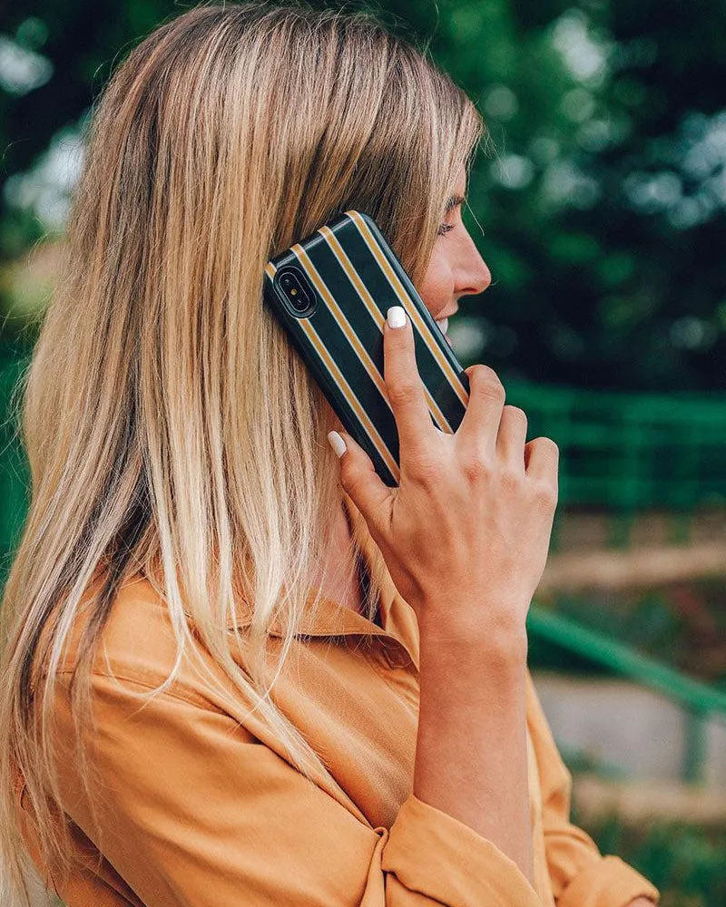 Trending Now Fine Lines | Mustard Yellow Pinstripe iPhone Case  Limited Availability!