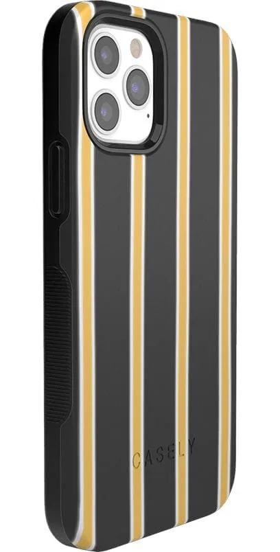 Trending Now Fine Lines | Mustard Yellow Pinstripe iPhone Case  Limited Availability!