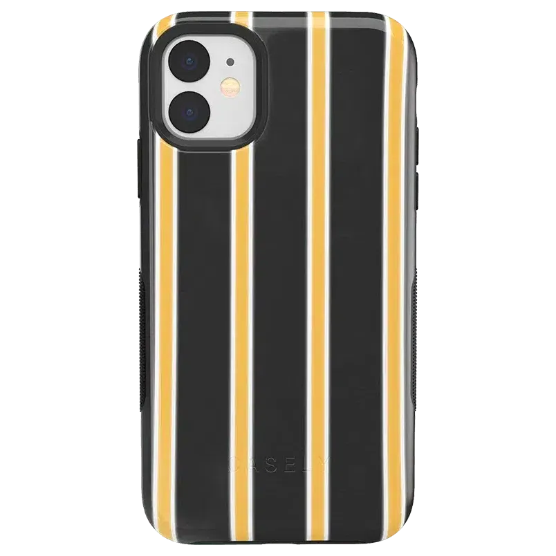 Trending Now Fine Lines | Mustard Yellow Pinstripe iPhone Case  Limited Availability!