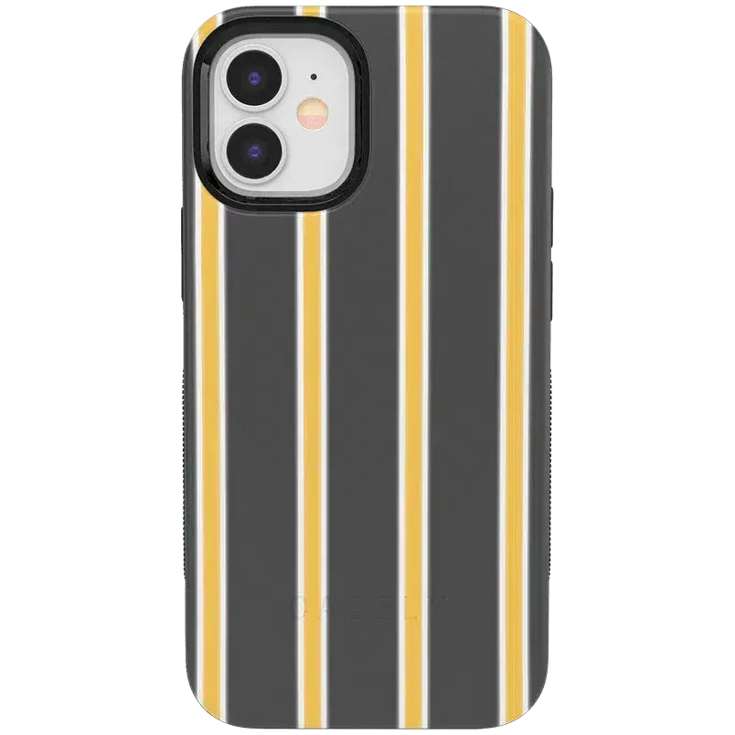 Trending Now Fine Lines | Mustard Yellow Pinstripe iPhone Case  Limited Availability!