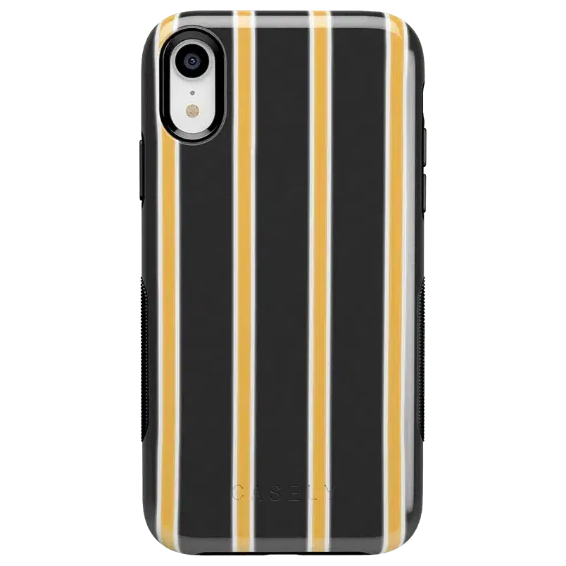 Trending Now Fine Lines | Mustard Yellow Pinstripe iPhone Case  Limited Availability!