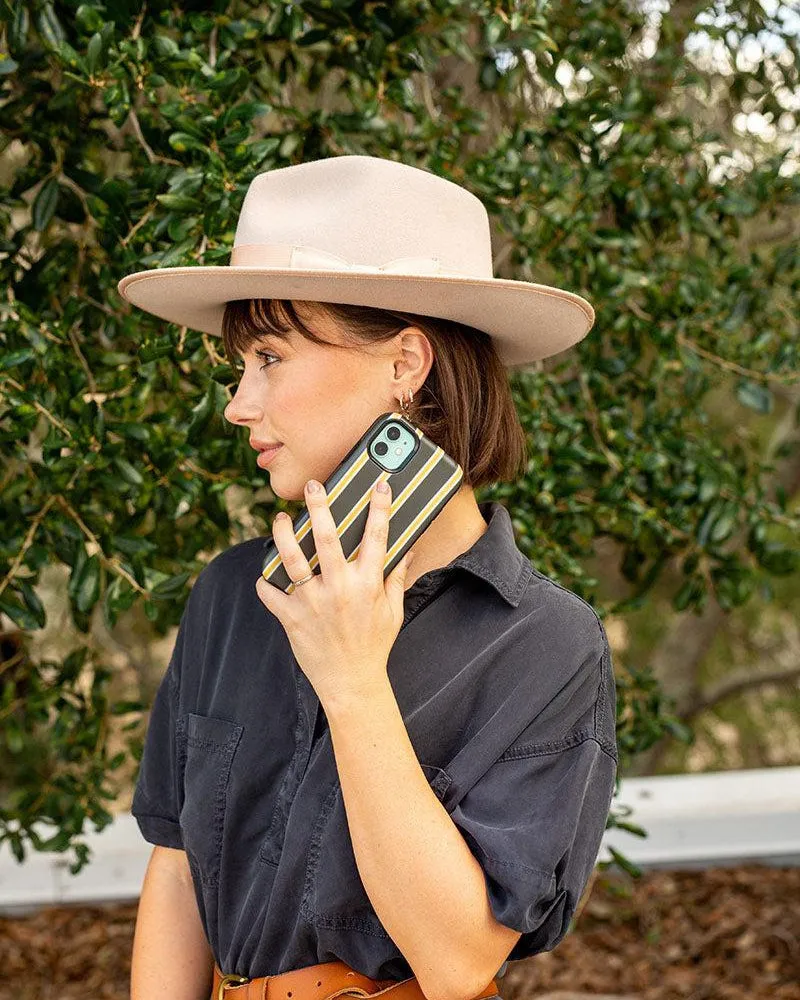 Trending Now Fine Lines | Mustard Yellow Pinstripe iPhone Case  Limited Availability!