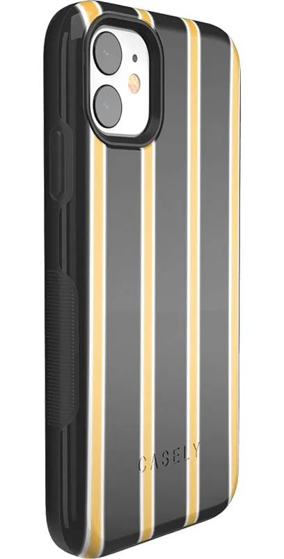 Trending Now Fine Lines | Mustard Yellow Pinstripe iPhone Case  Limited Availability!