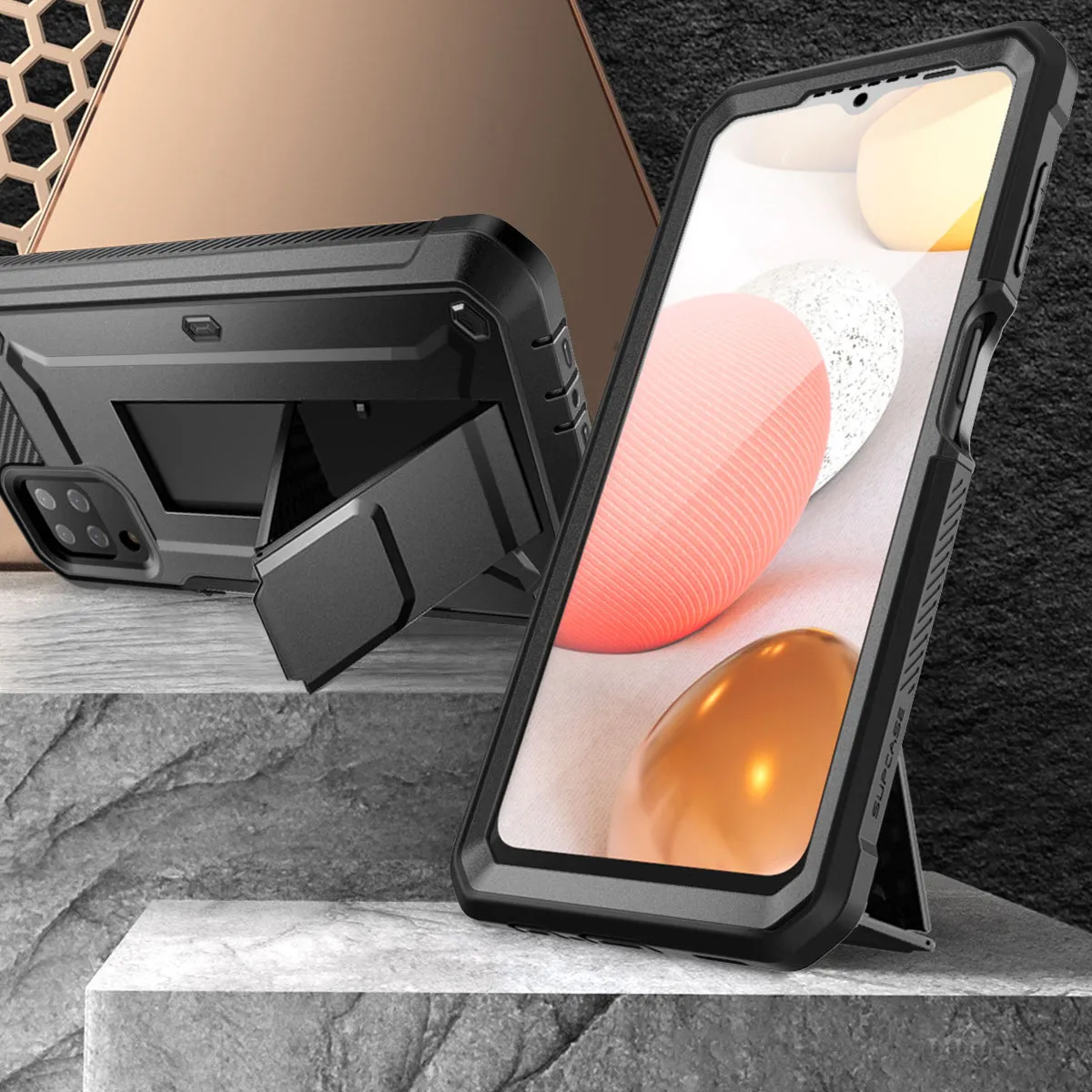 Trending Now Galaxy A12 Unicorn Beetle Pro Rugged Holster Case-Black  Ends Soon!