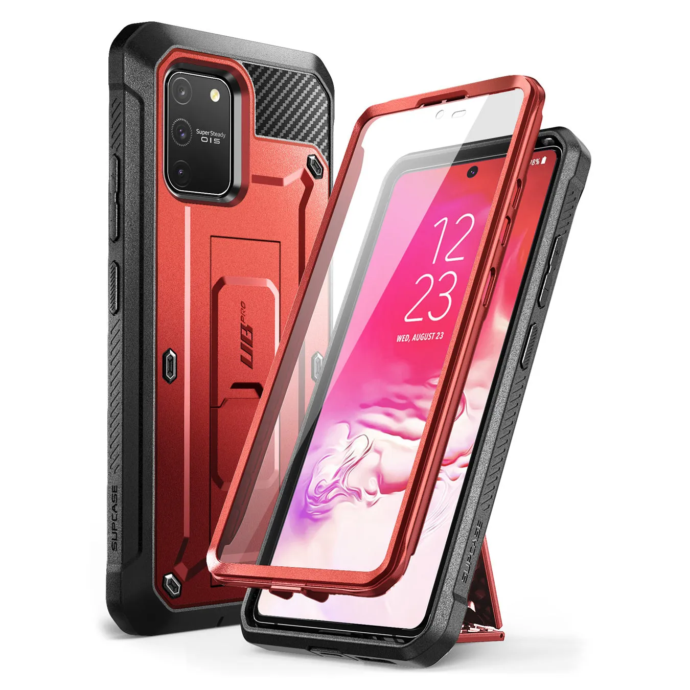 Trending Now Galaxy S10 Lite Unicorn Beetle Pro Full Body Rugged Holster Case-Metallic Red  Last Few Pieces!