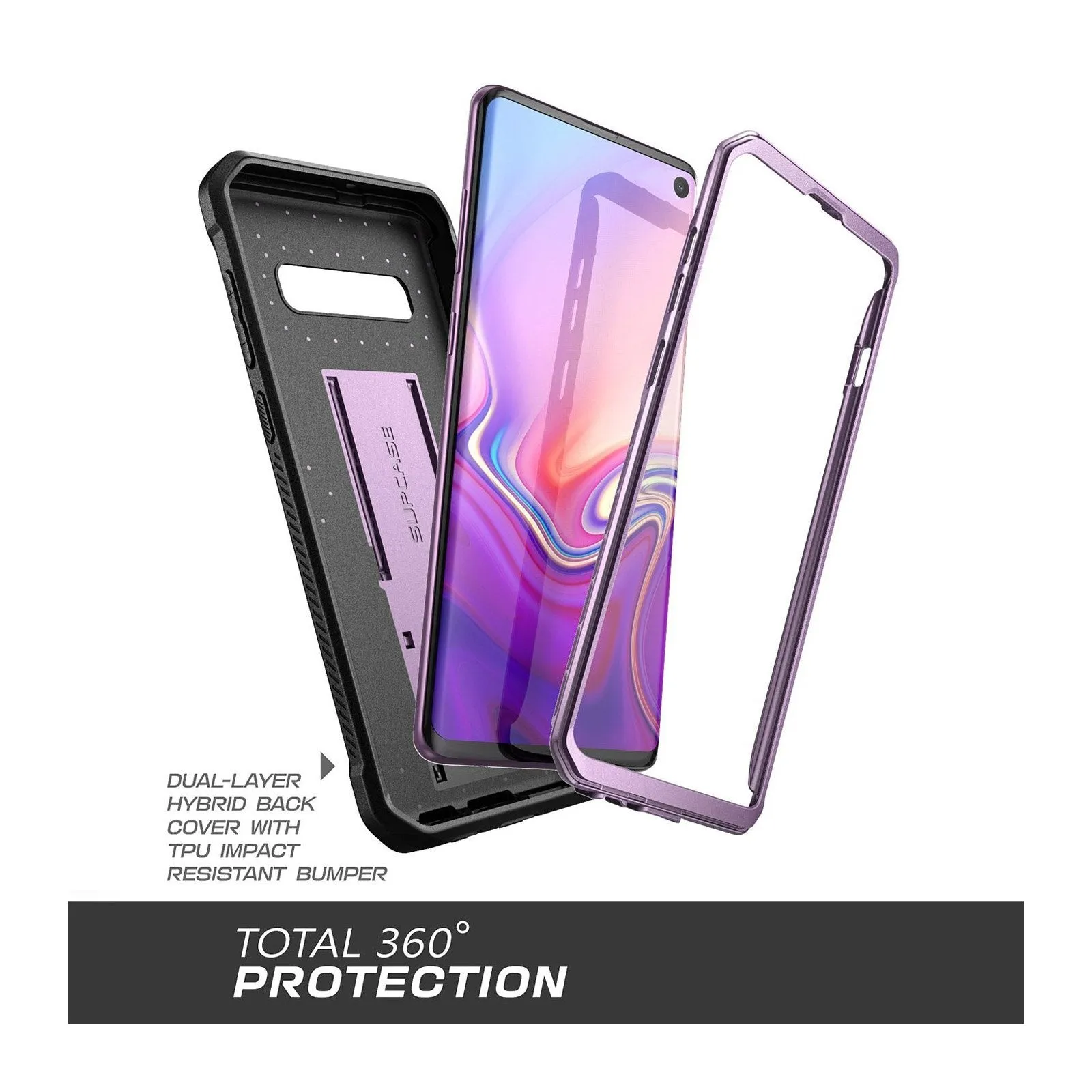 Trending Now Galaxy S10 Unicorn Beetle Pro Rugged Holster Case Without Screen Protector-Purple  Limited Stock!